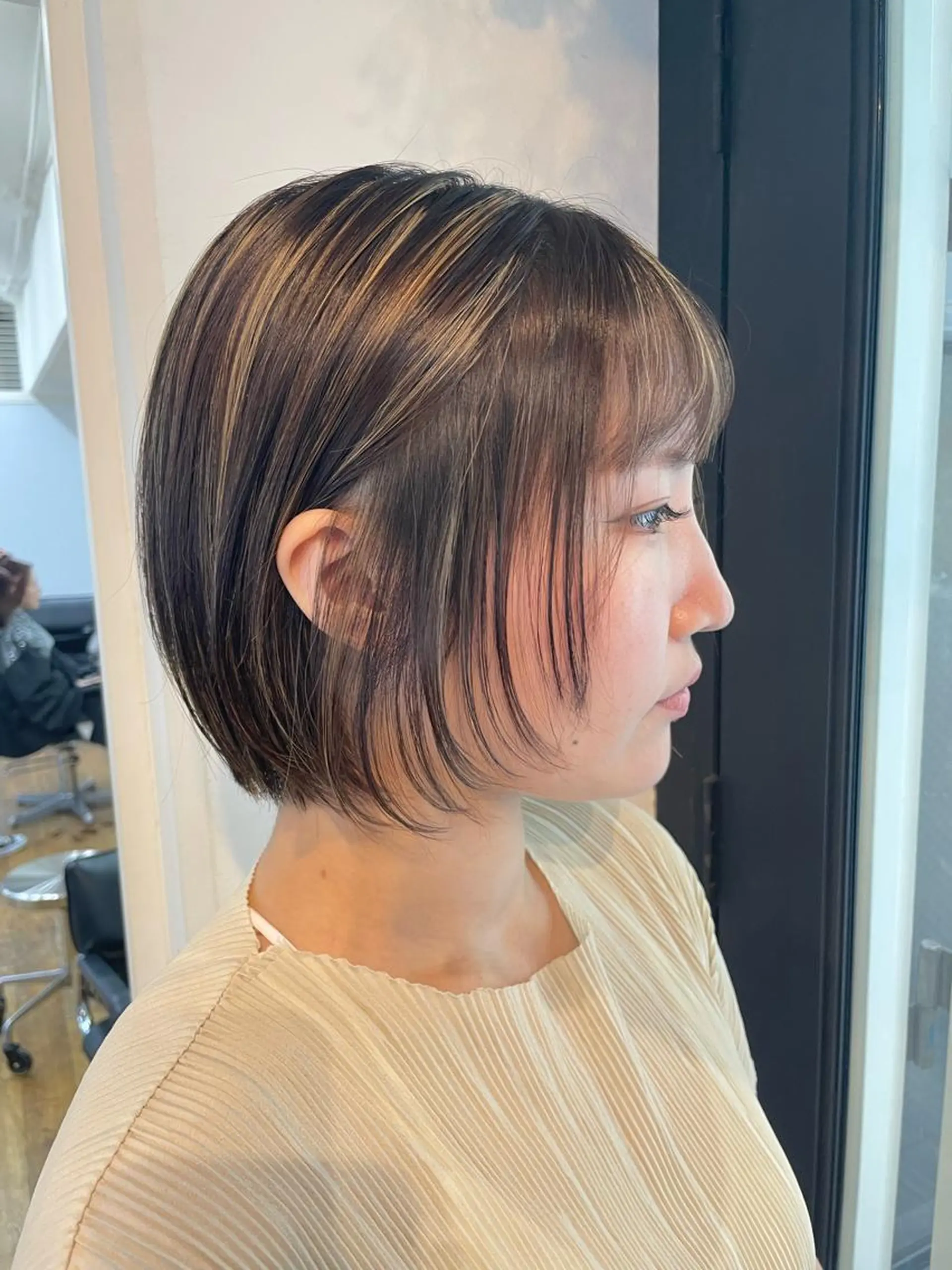 ショート ボブ レイヤーカット yu-kaハッシュ カット/韓国レイヤーのヘアスタイル