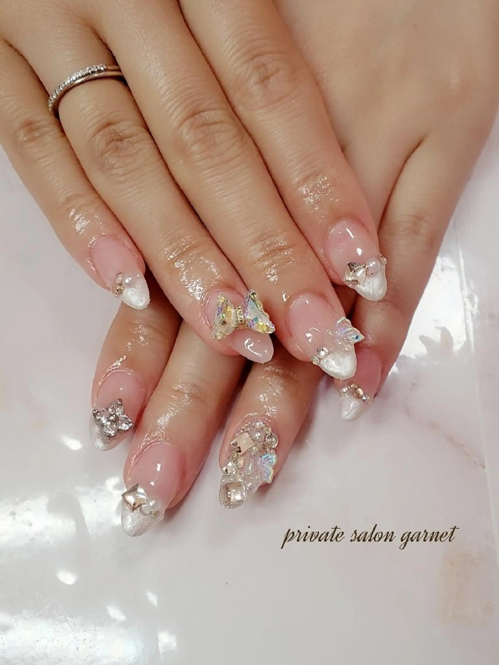 ネイル ロング ワンホンネイル ハンドネイル Garnet nailのネイルデザイン