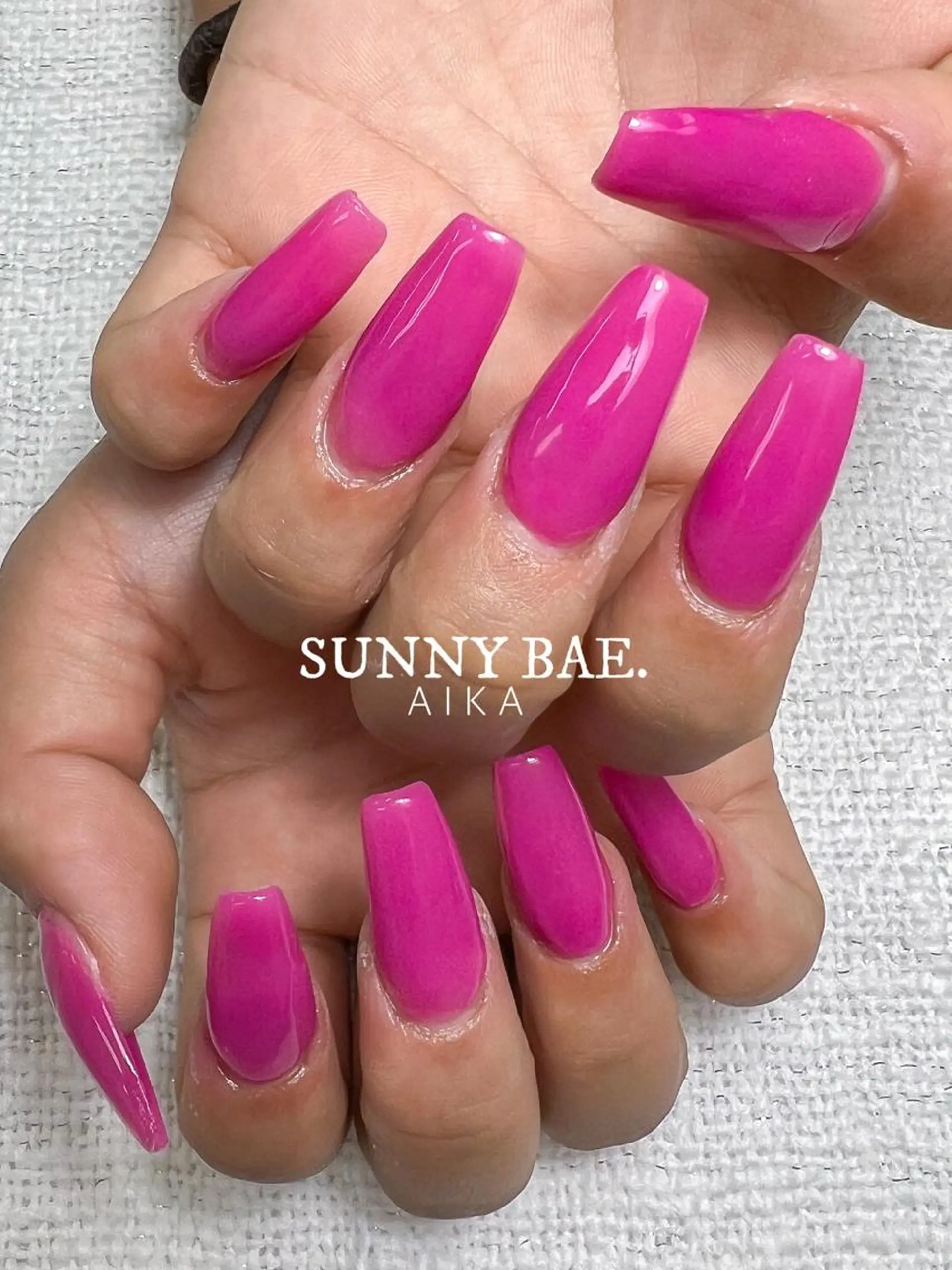 ロング ネイル ロング アートネイル キラキラネイル ロングネイル スカルプネイル SUNNY BAE.所属・Made By AIKAのネイルデザイン