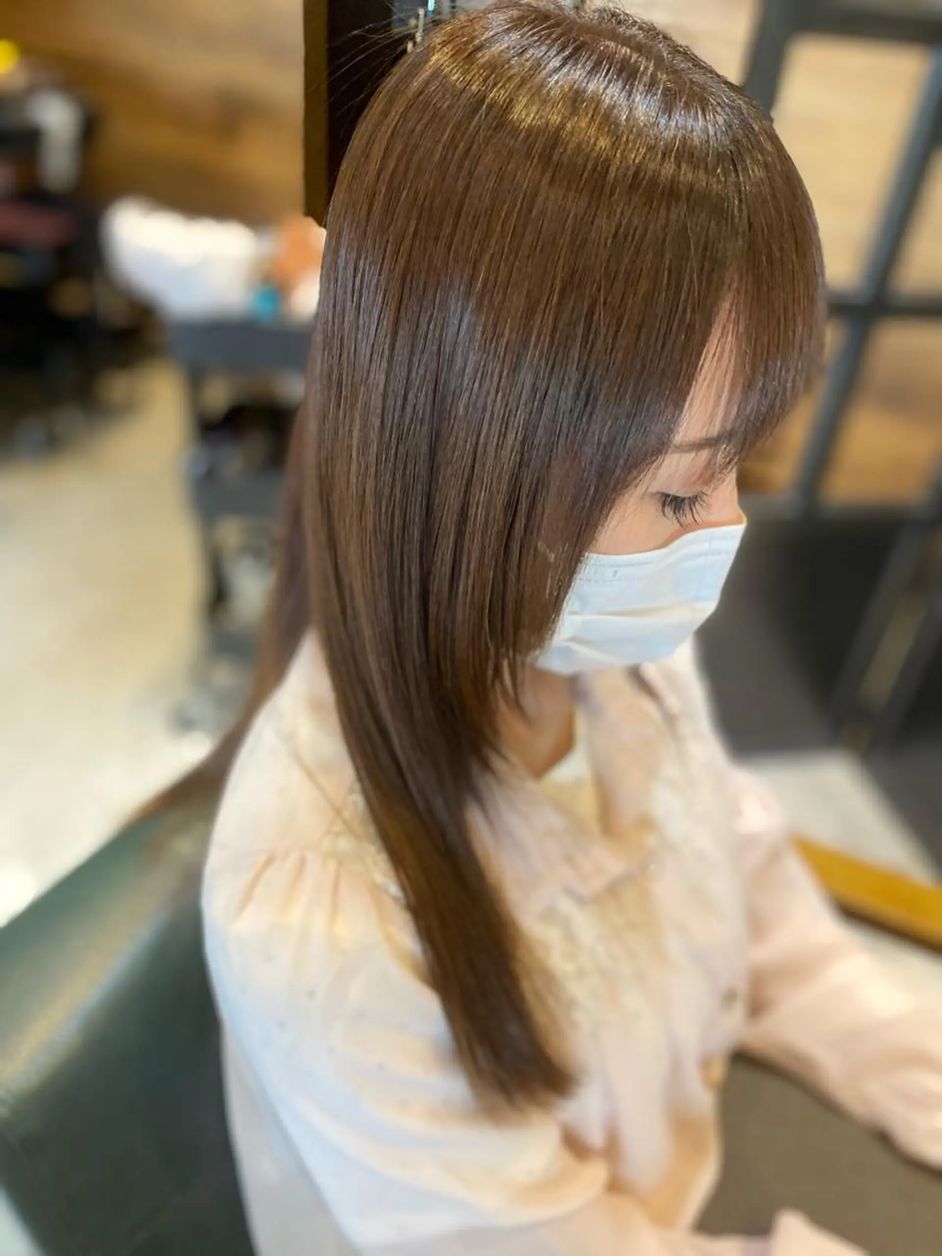 ロング カラー 顔まわりレイヤー レイヤーカット カット 縮毛矯正 glowm by affect所属・glowm店長 加藤翔太のヘアスタイル