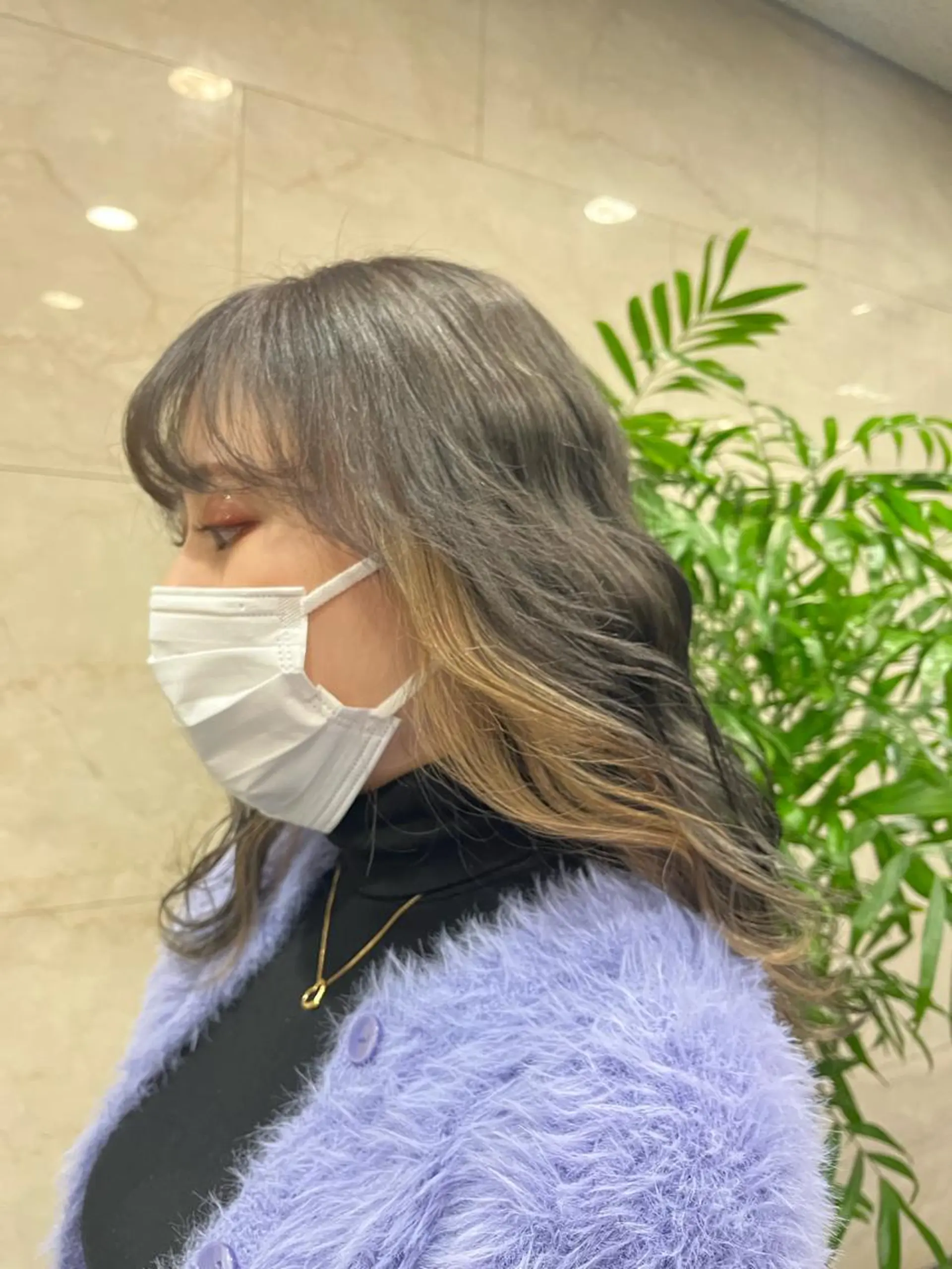 カラー インナーカラー こまつばらみお/レイ ヤー/ダブルカラーのヘアスタイル