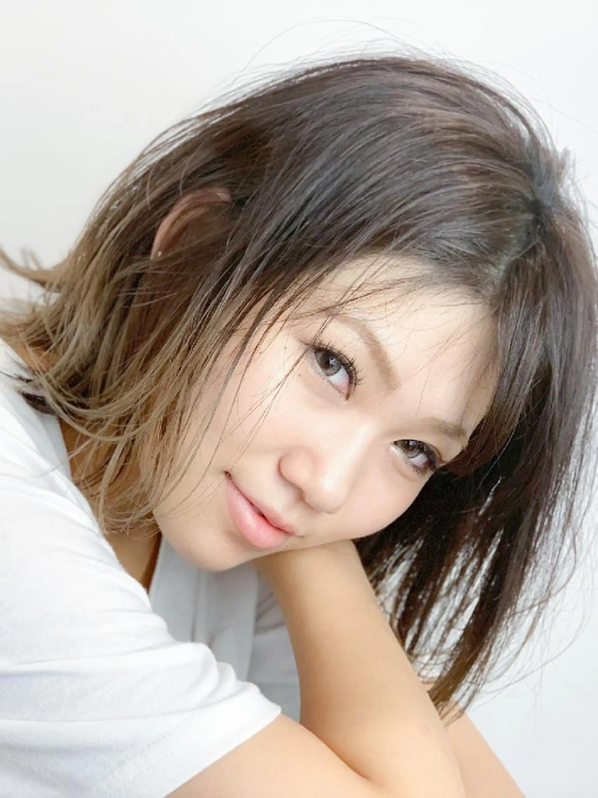 ミディアム カット ヘアカラー トリートメント 井上 真貴子のヘアスタイル