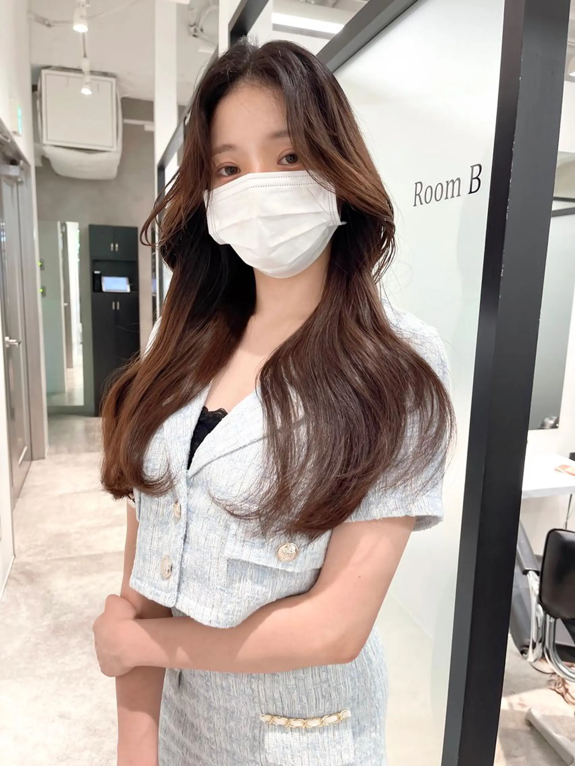 ロング 韓国風ヘア レイヤーカット カット ヘアカラー トリートメント 韓国レイヤーカット 髪質改善▫️水野有真のヘアスタイル