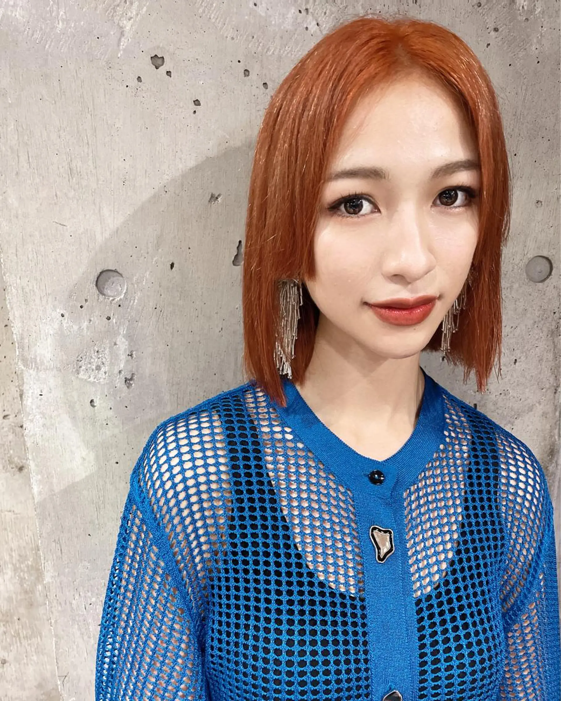 ミディアム カラー オレンジ ヘアカラー 🕊miki モテ髪🫧のヘアスタイル