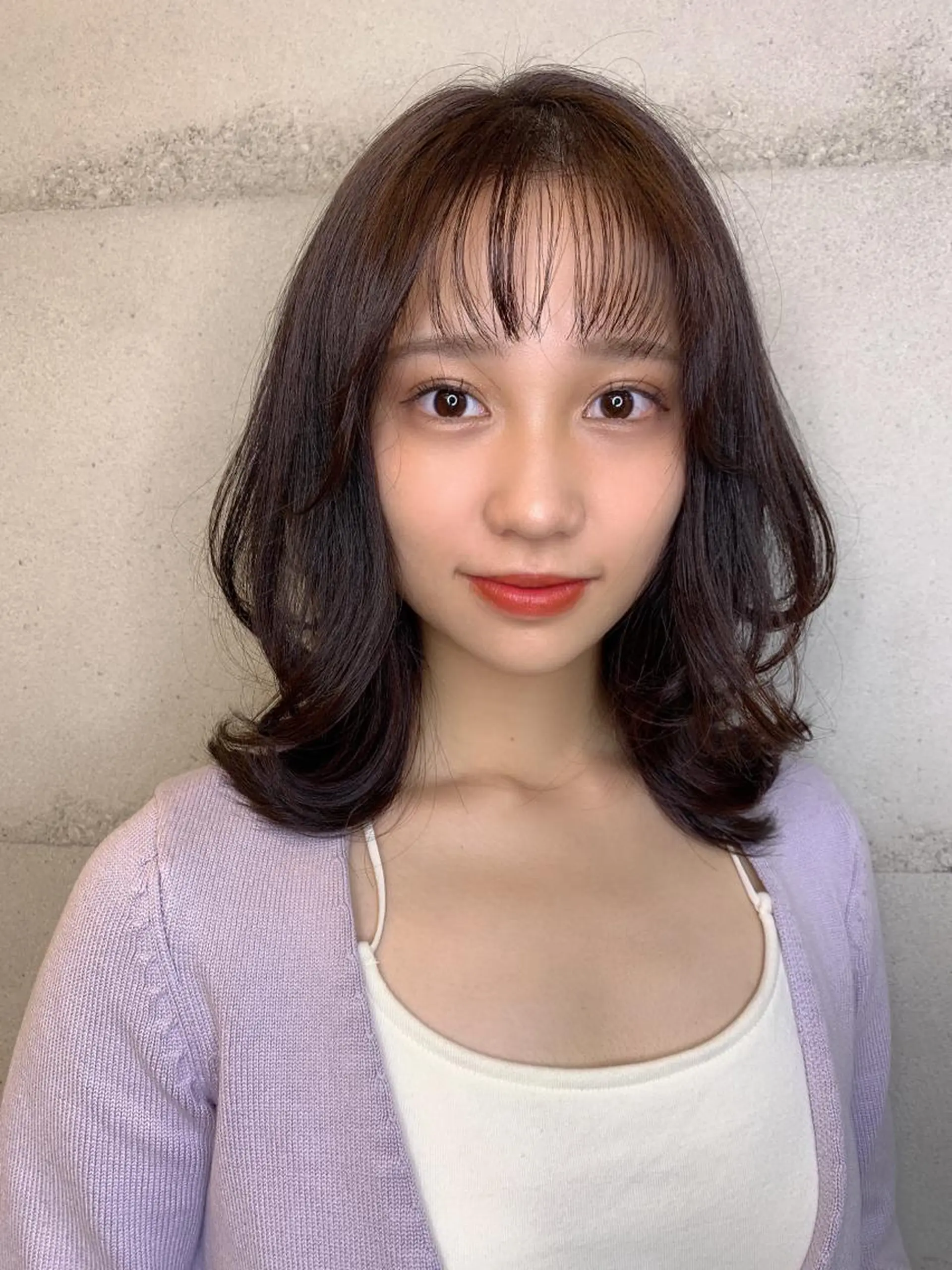 ミディアム カラー 透明感/オリーブ/ グレージュ/YUKAのヘアスタイル