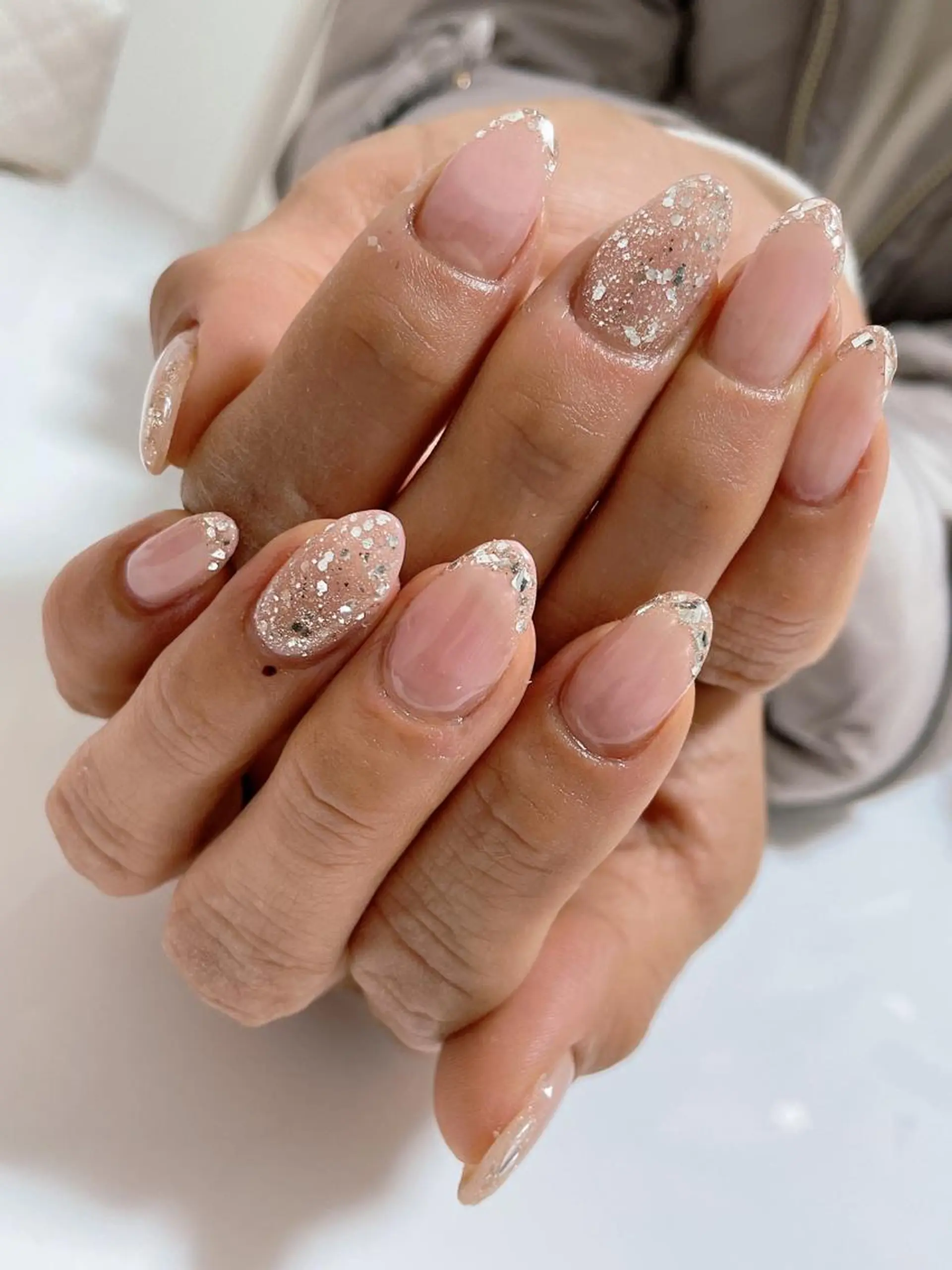 ネイル フレンチネイル ガラスフレンチ lathyrus. asukaのネイルデザイン