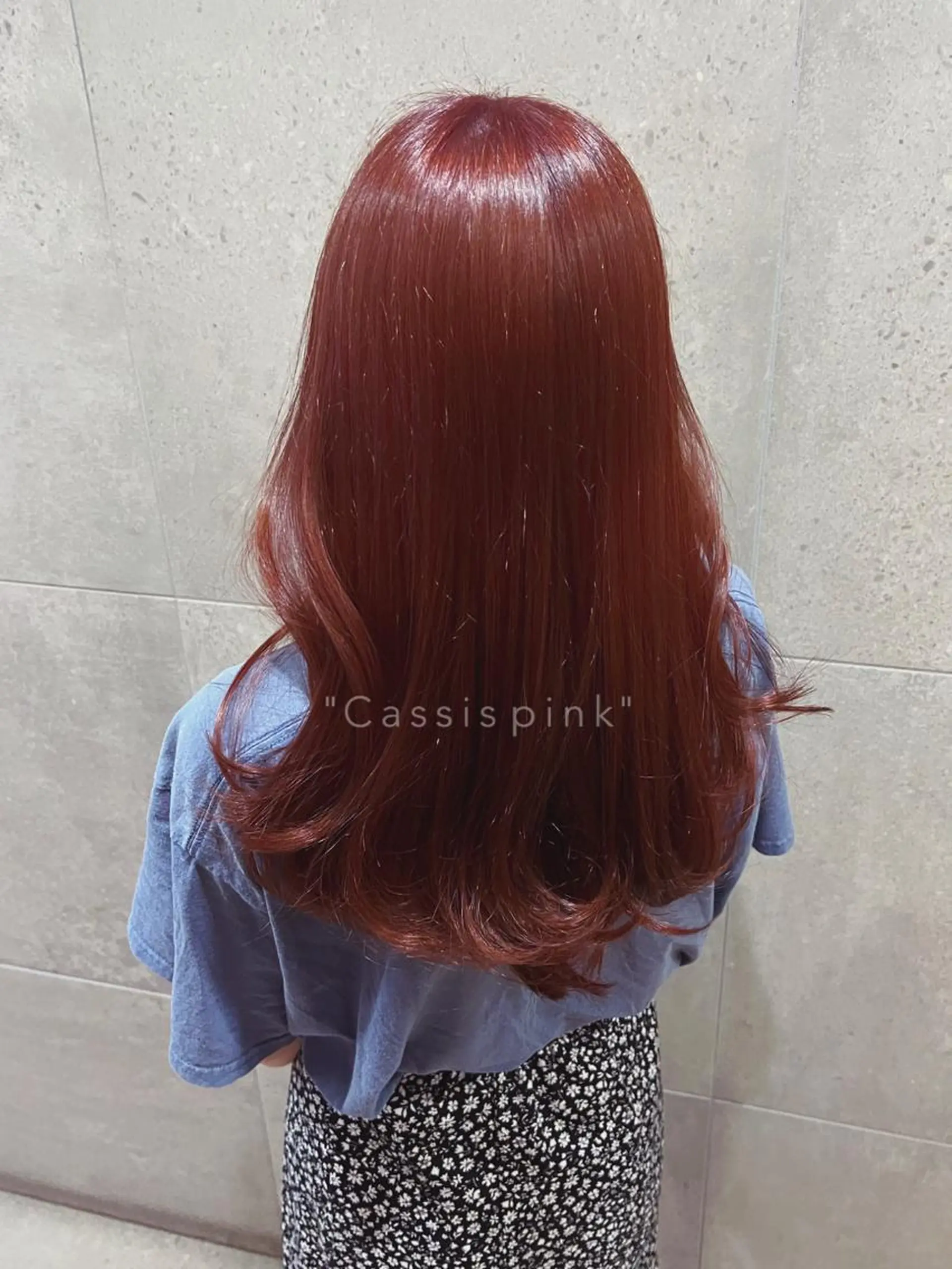 ロング カラー カシス ピンクカラー 山中 優 🎨大人艶colorのヘアスタイル