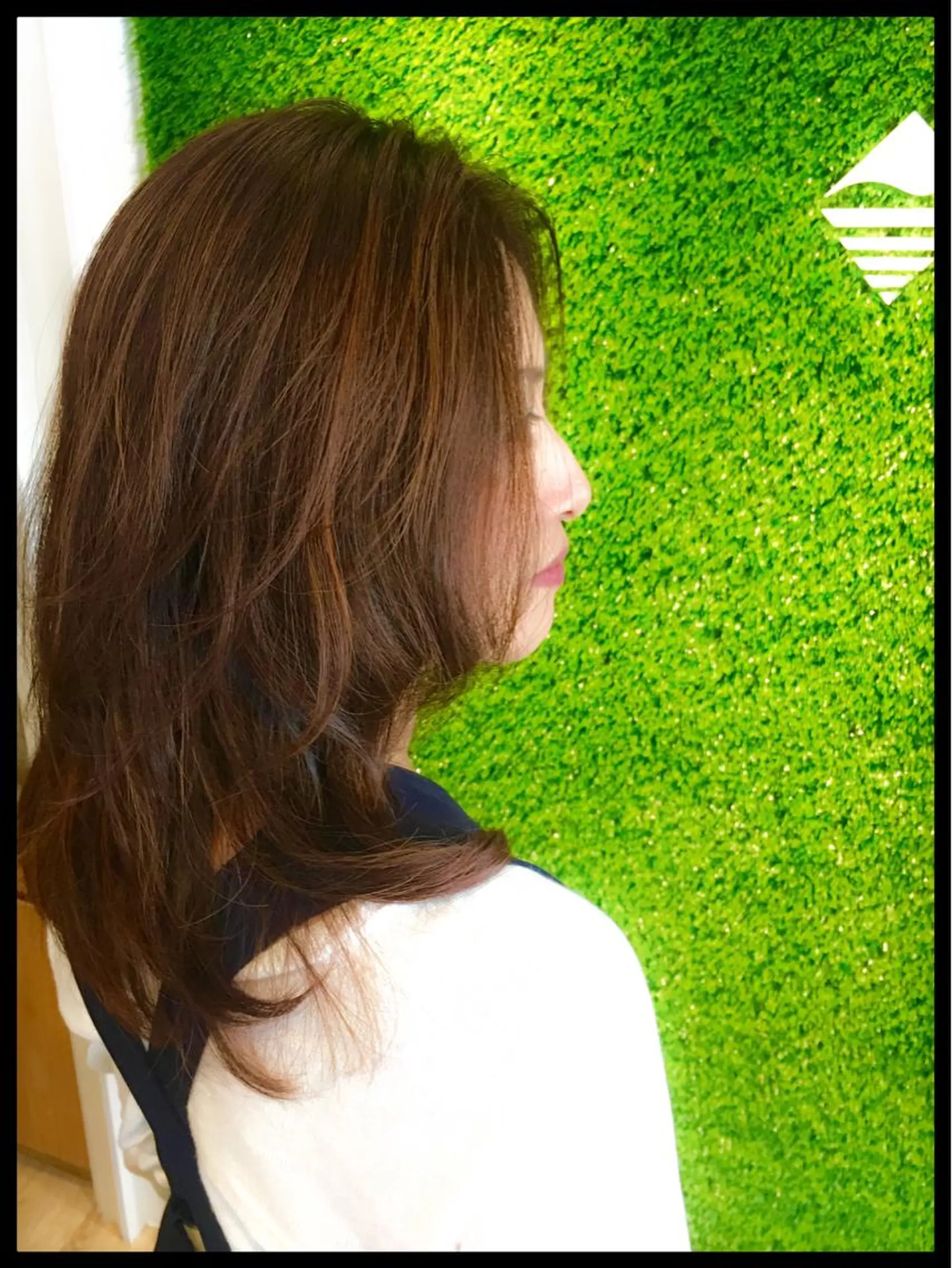 セミロング カラー ブラウンカラー ハイライトカラー ナチュラルブラウン ハイライト 薗部 創生のヘアスタイル