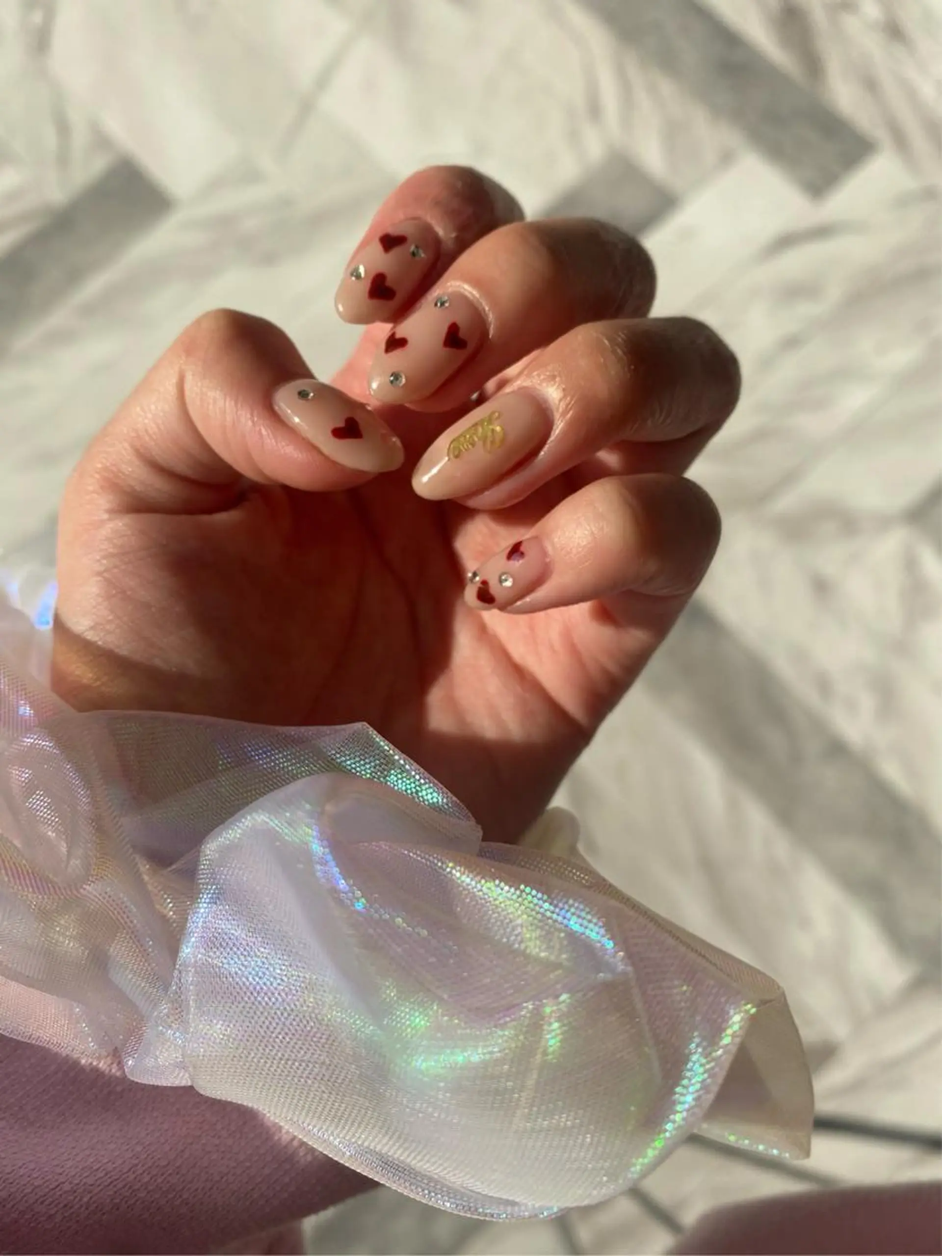 ネイル ゴールド おそろいネイル ハンドネイル ∴Sanae. ∴ トータルビューティーのネイルデザイン