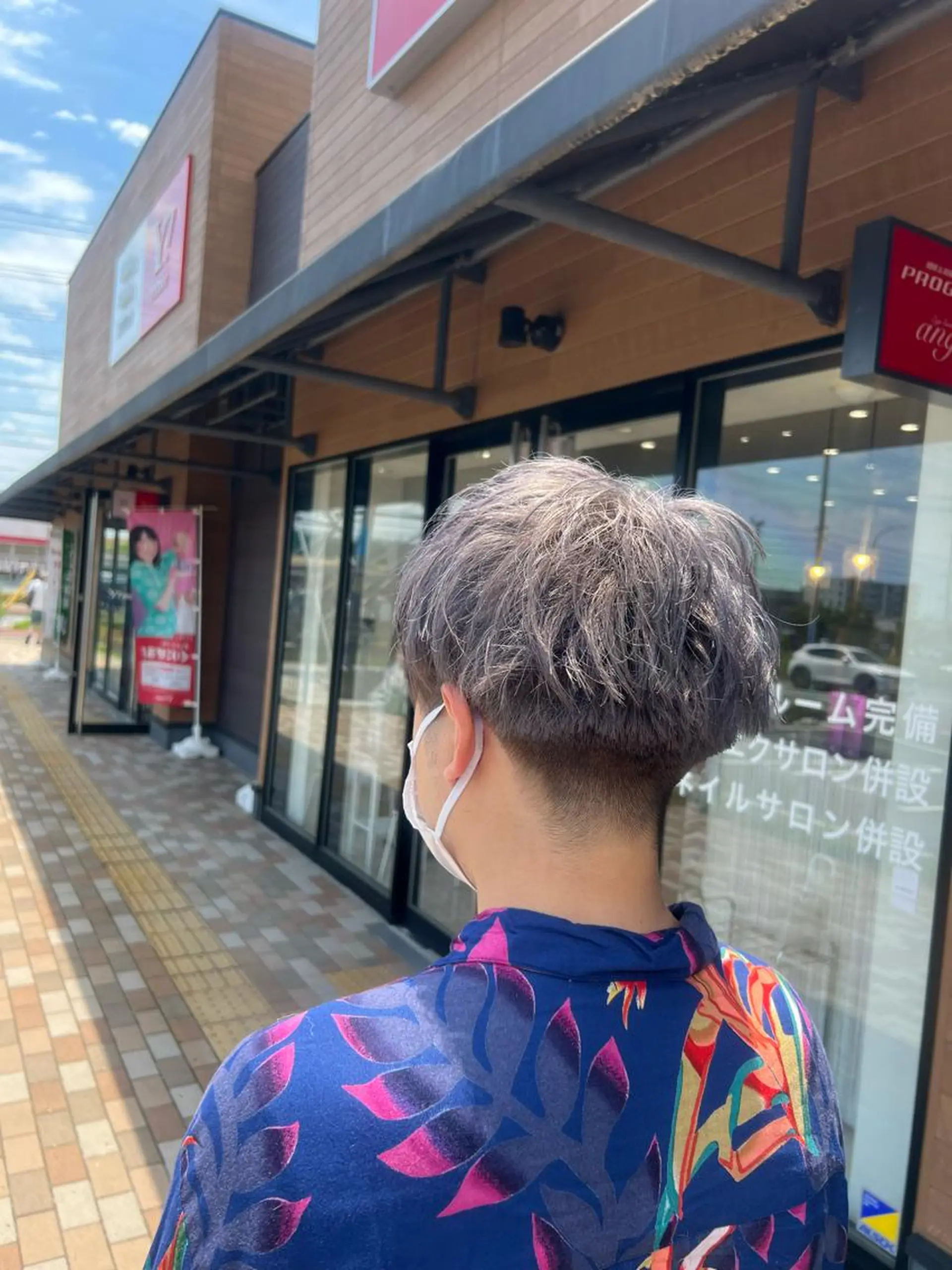 ショート カラー メンズ 太白区白髪ぼかし/ ボブカット/千葉達人のヘアスタイル