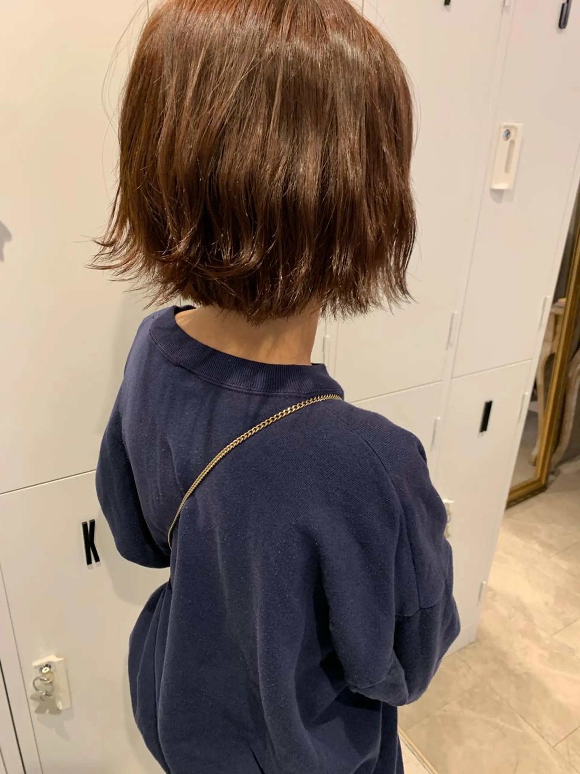 ショート カラー テラコッタ 髪質改善ストレート/ 東徳嶺 みくのヘアスタイル