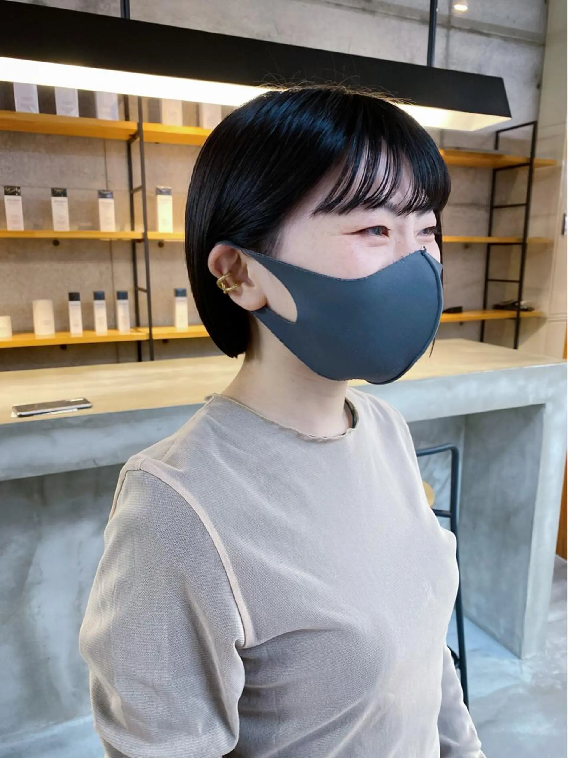 ショート カラー ヘアアレンジ 黒髪 ボブ son hair HIROEのヘアスタイル