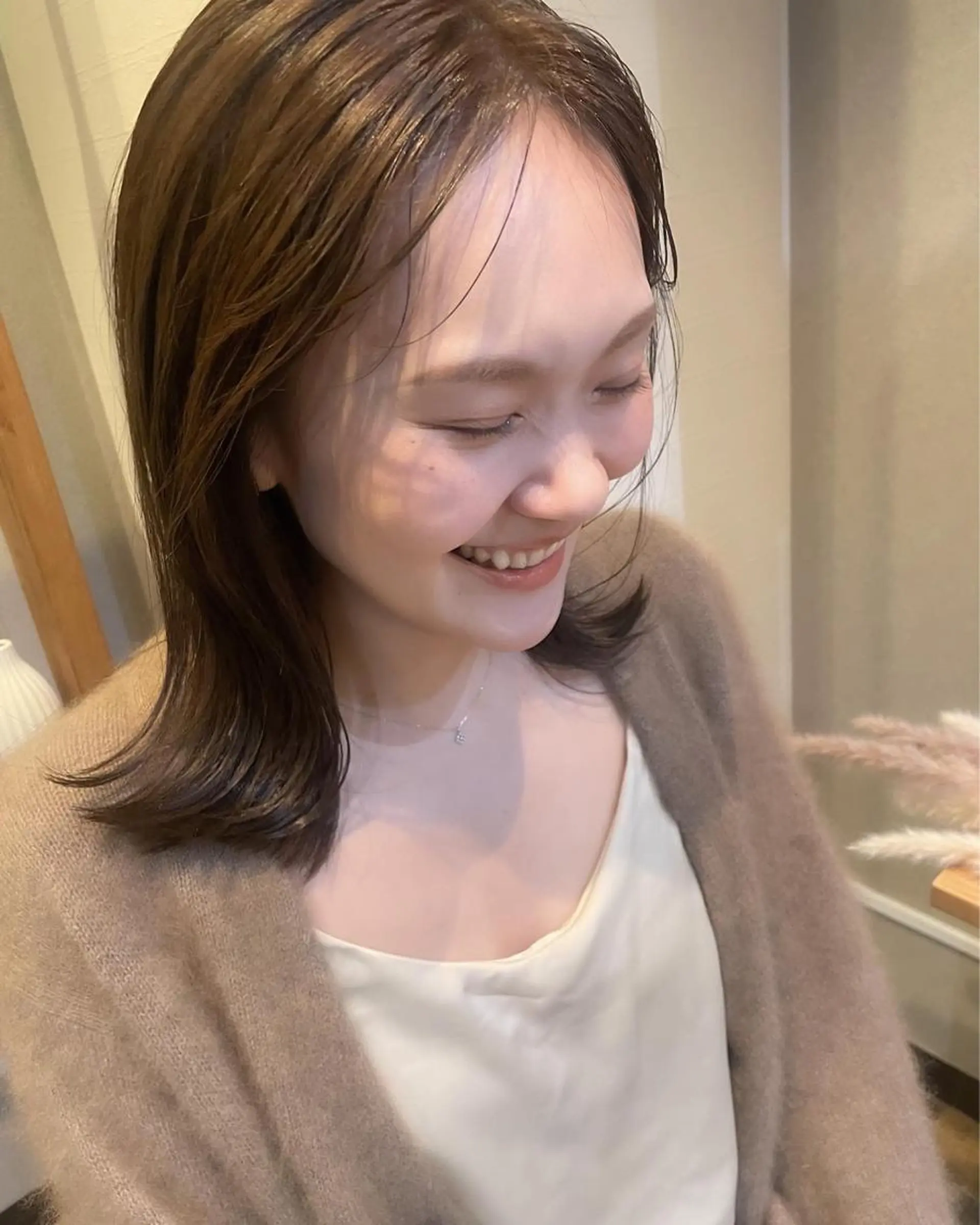 セミロング カラー ヘアアレンジ topstylist 芳賀みなみのヘアスタイル