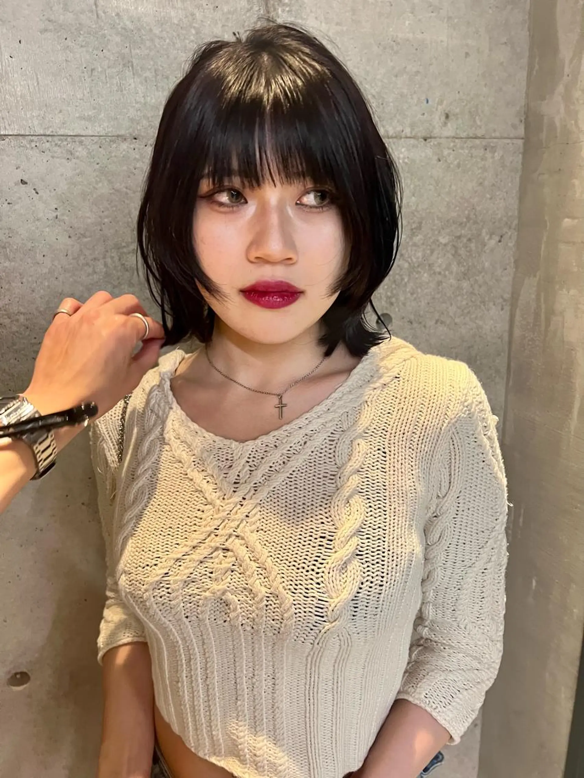 ミディアム ボブ レイヤーカット カット sakoda shunkiのヘアスタイル