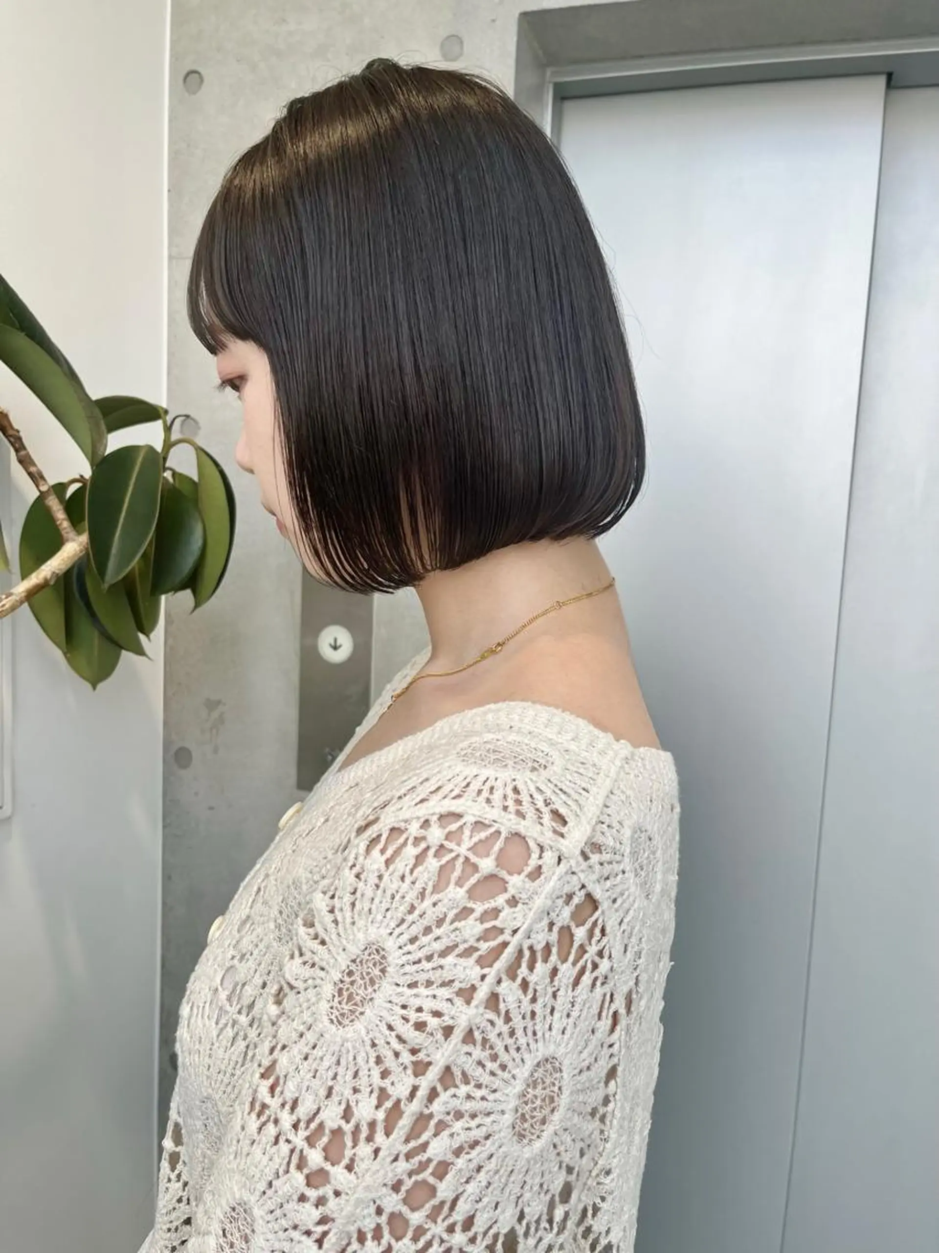 ミディアム カラー パーマ カット ヘアカラー トリートメント ヘッドスパ ヘアセット 透明感/オリーブ/ グレージュ/YUKAのヘアスタイル
