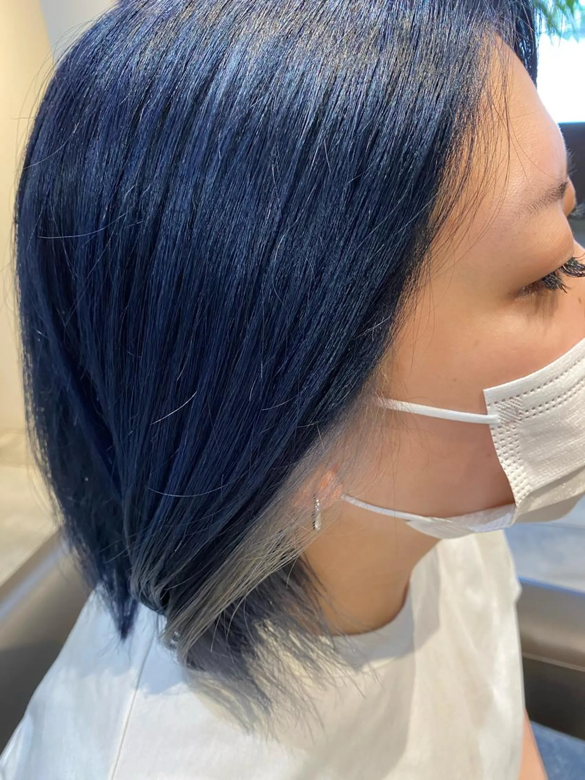 ショート カラー ネイビーカラー ヘアカラー 川越 輝梨奈のヘアスタイル