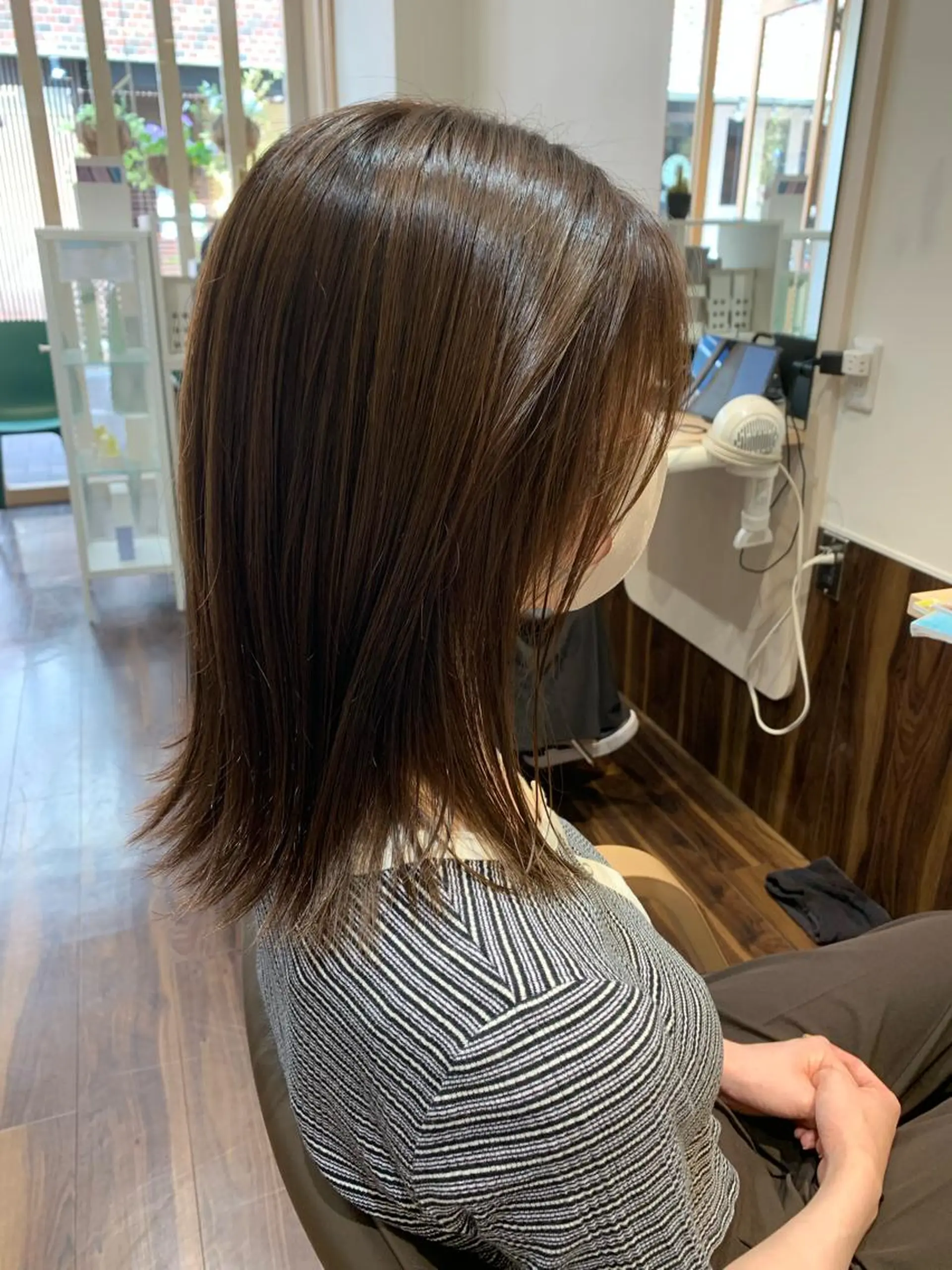 ミディアム カット ヘアカラー トリートメント green feel 長原所属・西山 大樹のヘアスタイル