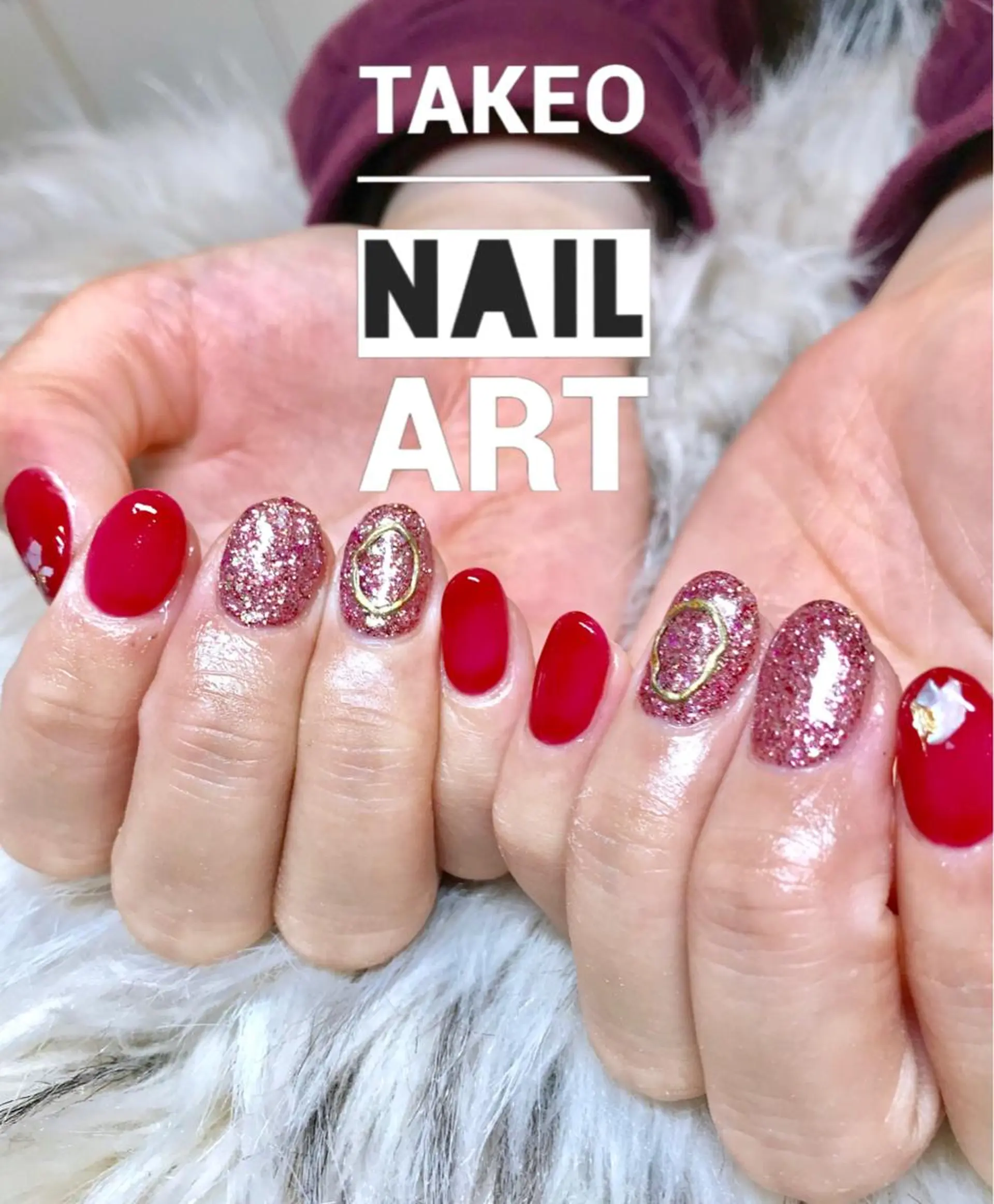 ショート ネイル ラメ(グリッター) nail&eye Aoのマツエク・マツパデザイン