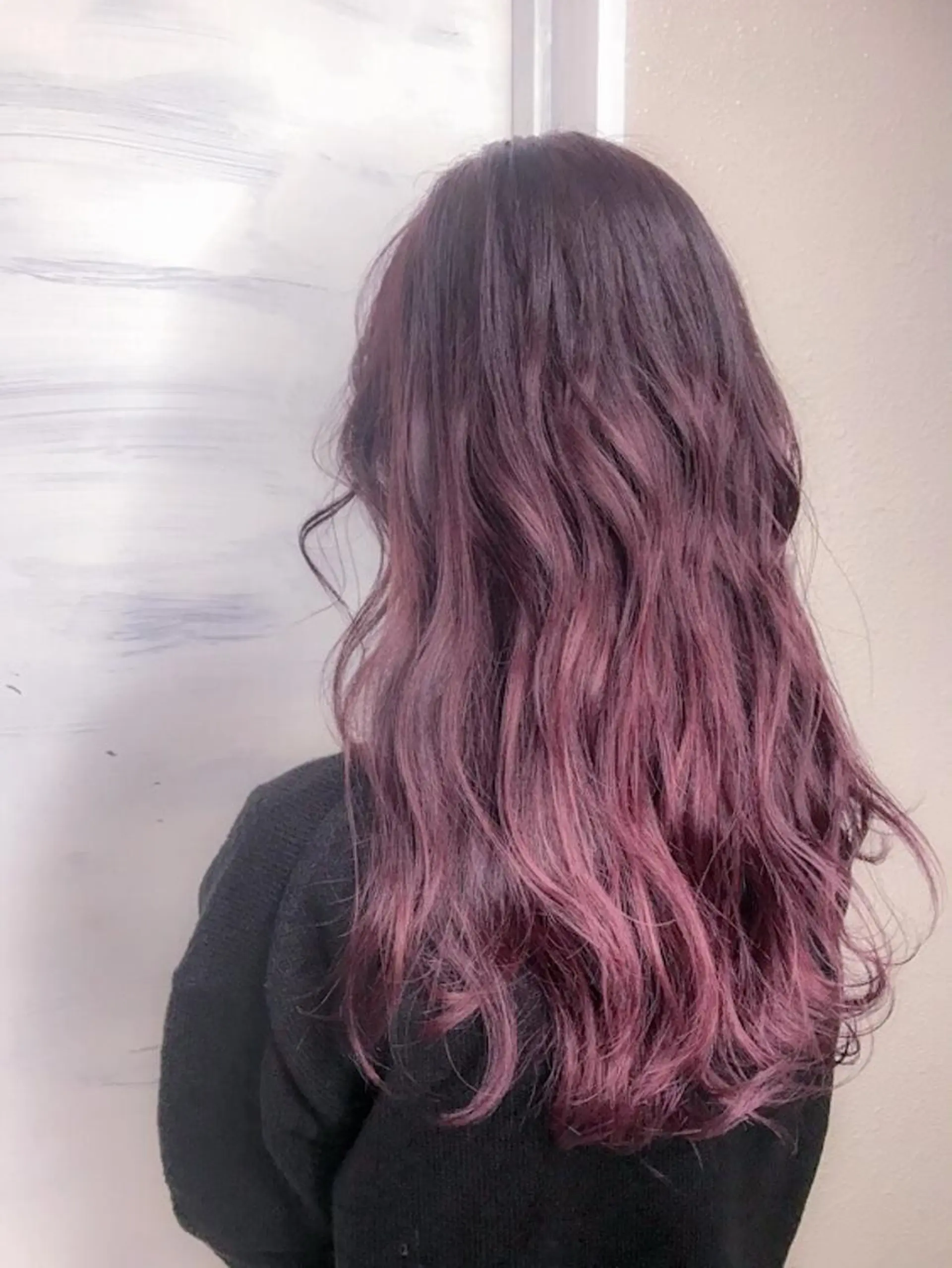 セミロング カラー ブリーチ ピンクカラー ピンクパープル パープルカラー ヘアカラー BOX mico.のヘアスタイル