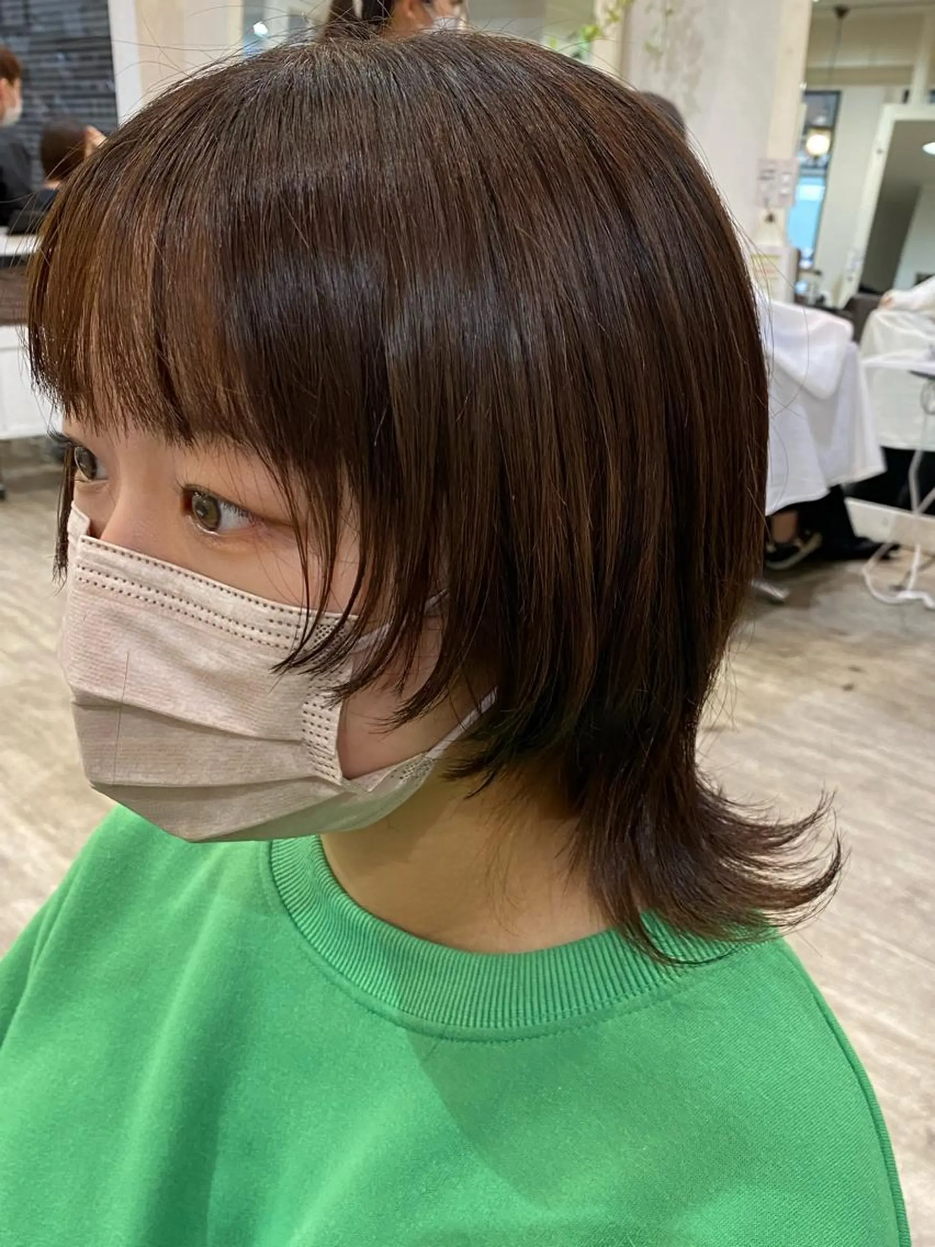 ミディアム 顔周りカット ウルフカット qulim所属・前橋 姫奈のヘアスタイル