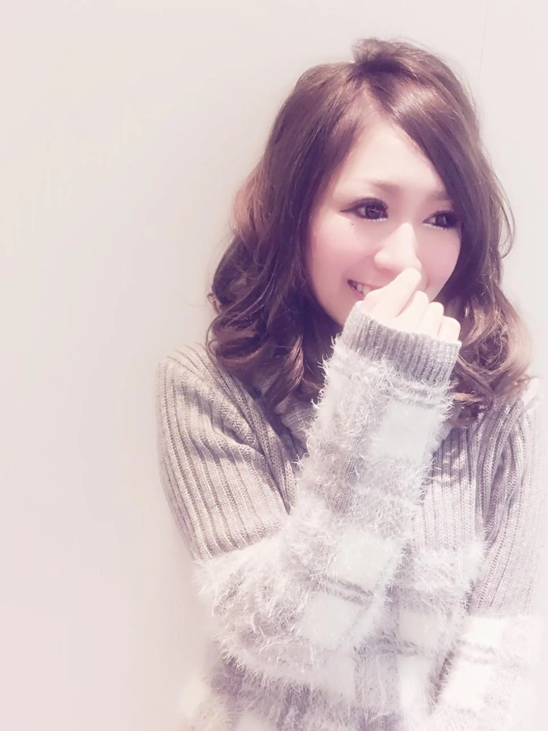 セミロング カラー パーマ セミロングパーマ グレージュ 田中 奈布のヘアスタイル