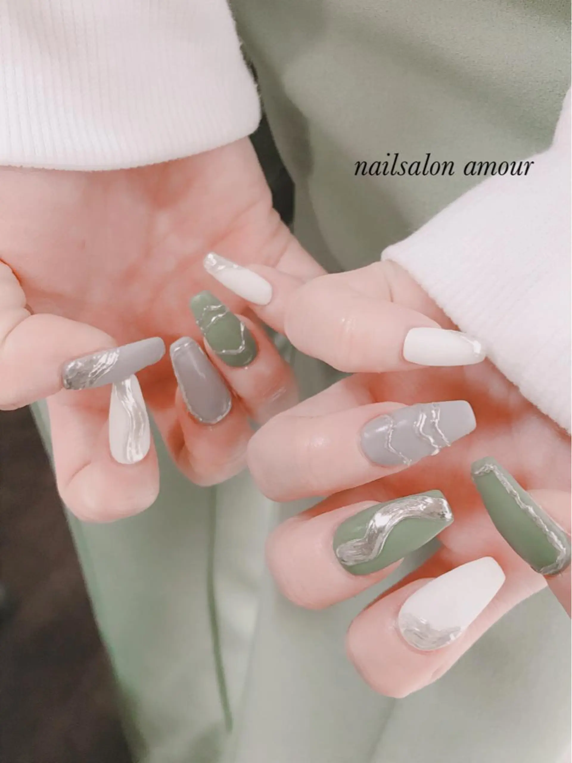 ネイル スカルプネイル nailsalon ♡amour♡のネイルデザイン