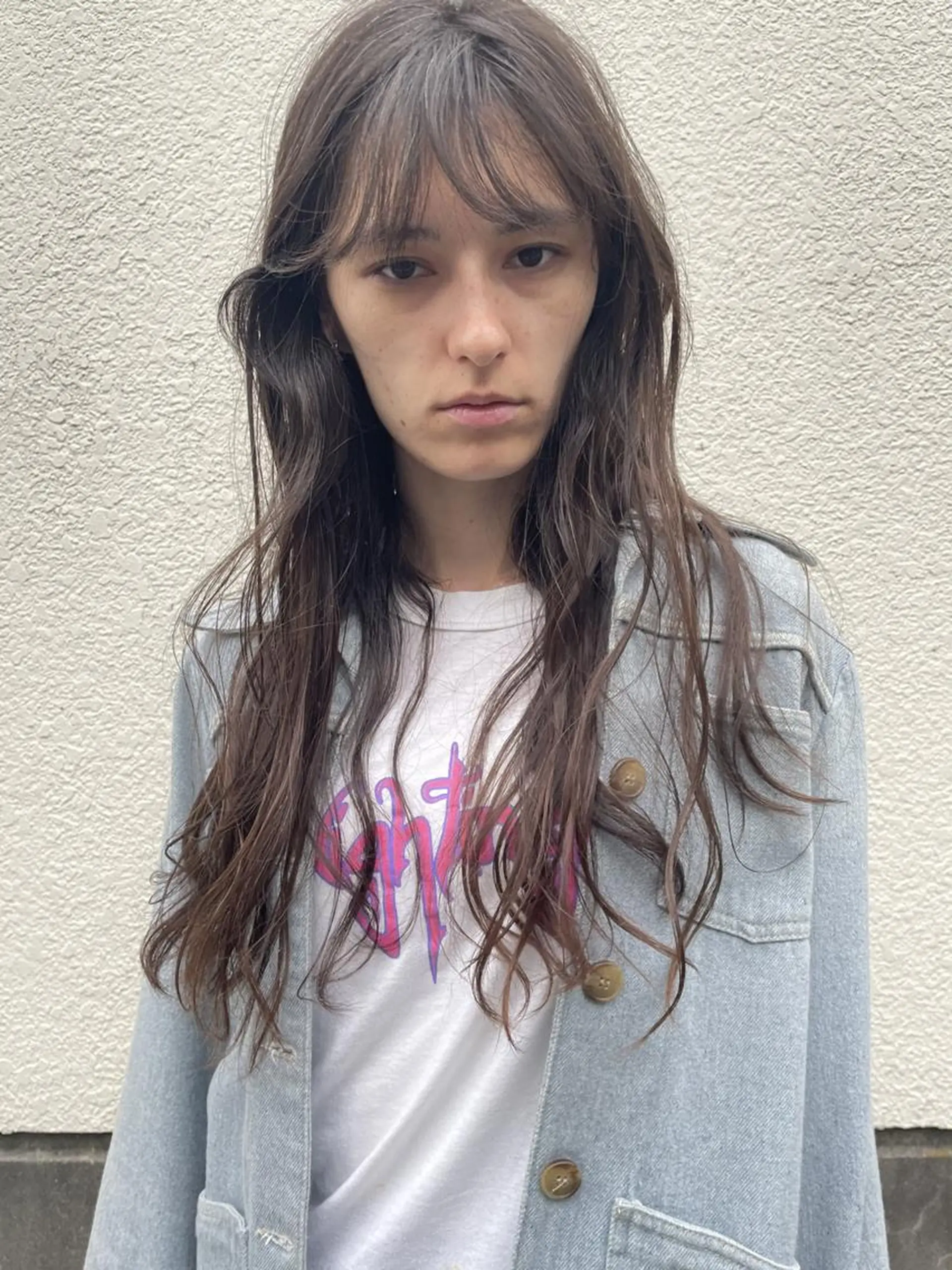 ミディアム パーマ カラー ショートボブ ミディアムパーマ アディクシーカラー ブリーチ ケアブリーチ ヘアカラー トリートメント CEINE PATHのヘアスタイル