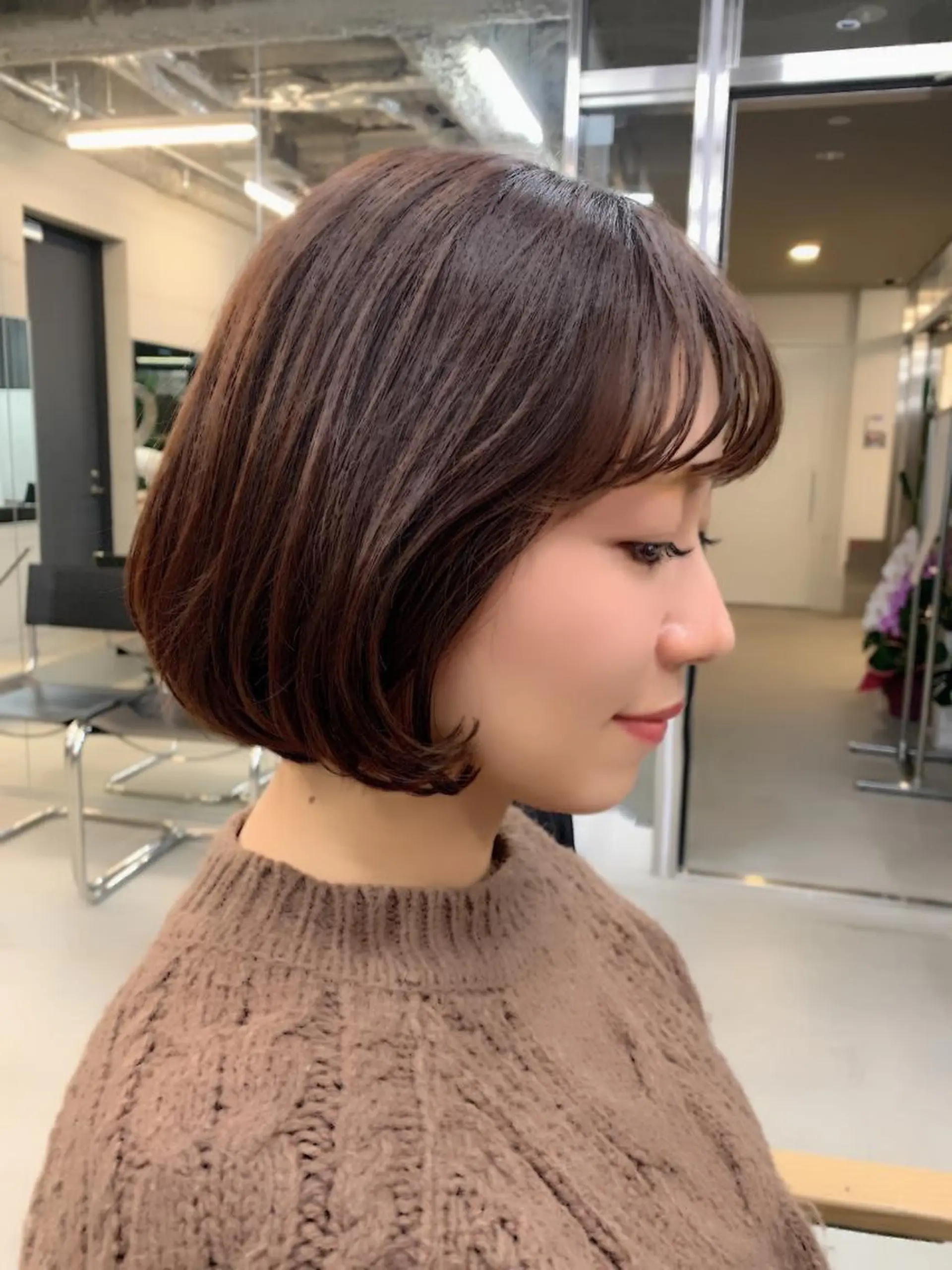 ショート カラー 透明感/オリーブ/ グレージュ/YUKAのヘアスタイル