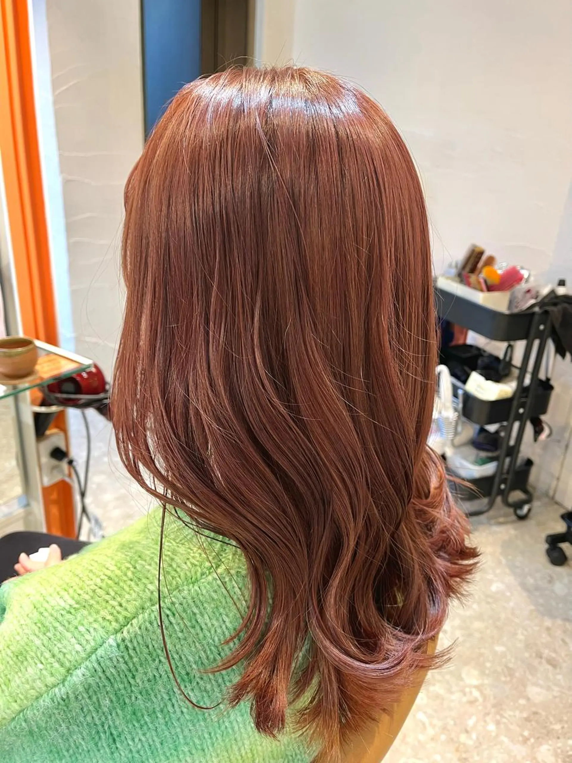 ミディアム カラー ピンクカラー ヘアカラー トリートメント うしだ かおるのヘアスタイル