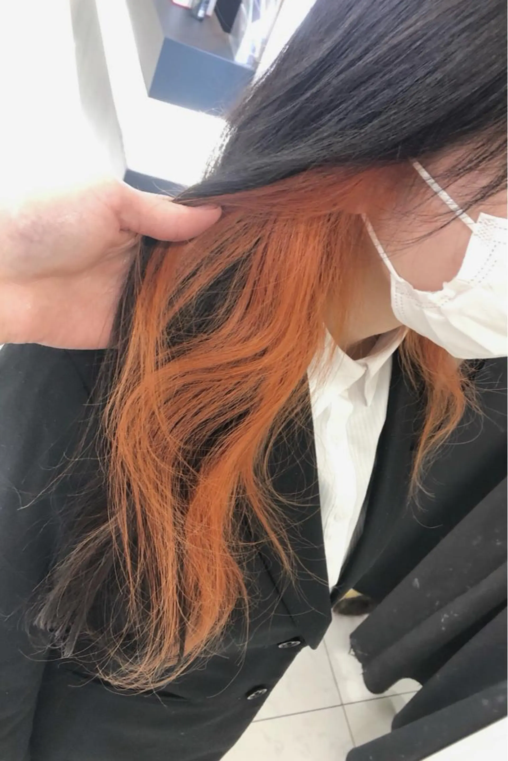 セミロング ヘアカラー 有人/バレイヤージュ /シャドールーツのヘアスタイル