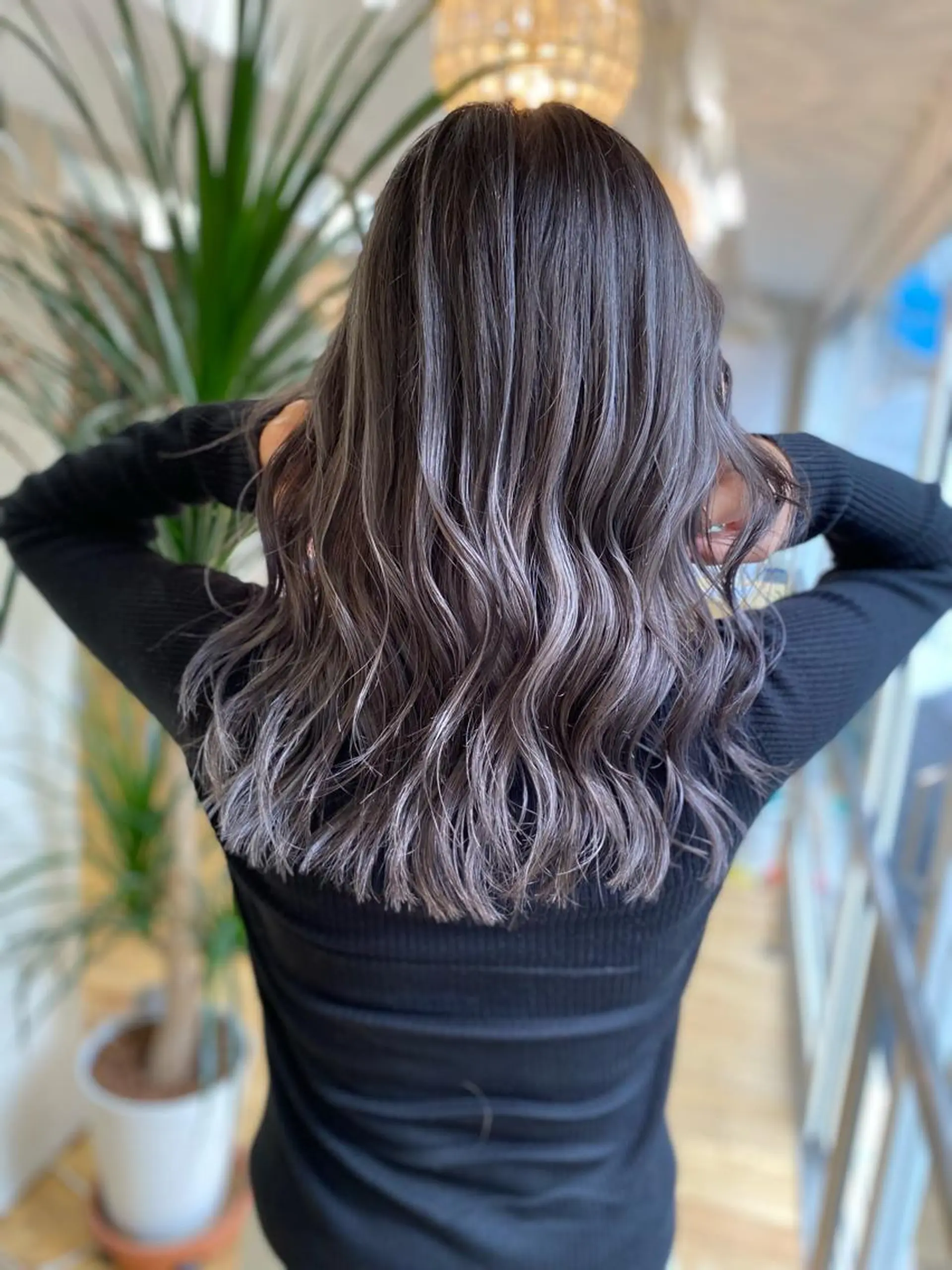 セミロング カラー ヘアアレンジ ヘアカラー トリートメント 久米 治仁のヘアスタイル