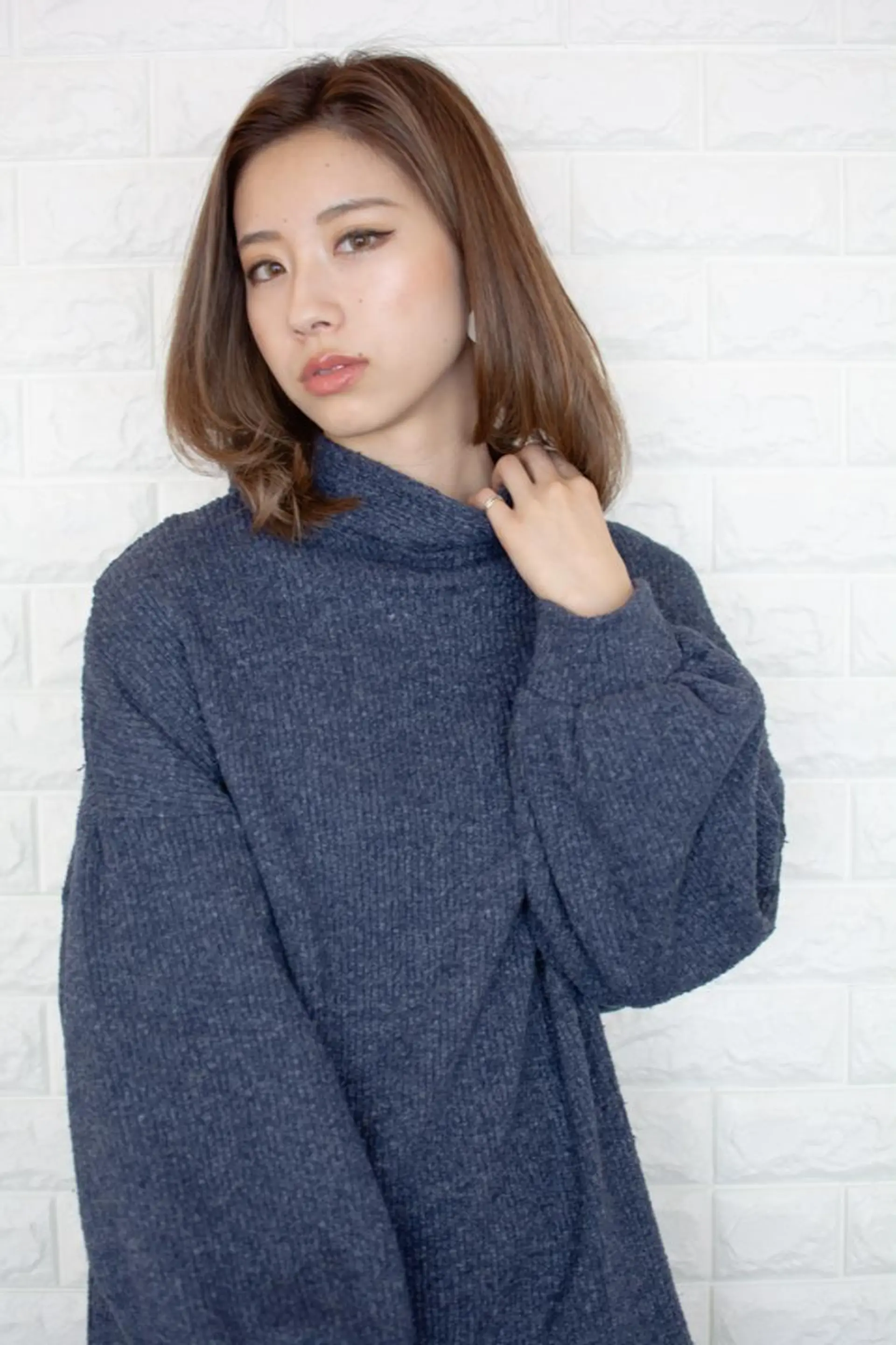 ミディアム カラー ショートボブ ベージュカラー ブルーカラー ブルージュ グレージュ カット ヘアカラー トリートメント 斉藤 正敏のその他イメージ