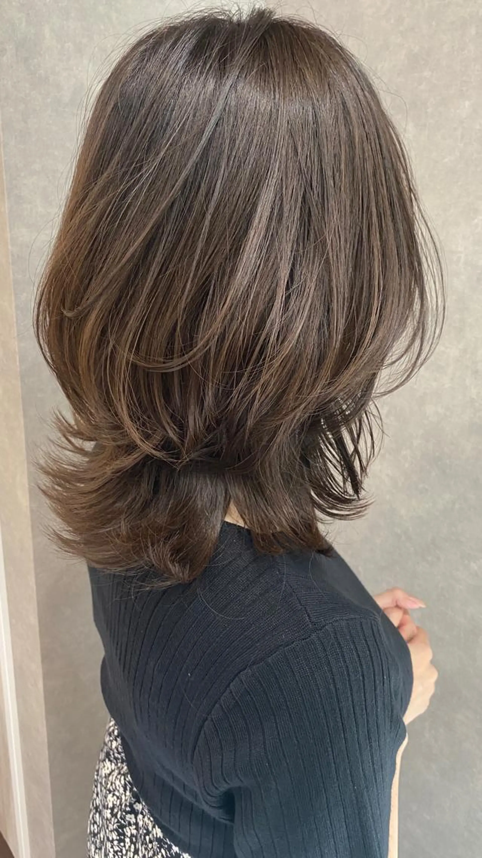 ミディアム カラー ハイライトカラー ボブ ハイライト ウルフカット ウルフボブ カット ヘアカラー トリートメント Bianca所属・Bianca  代表 硲　貴亮【東武練馬】のヘアスタイル