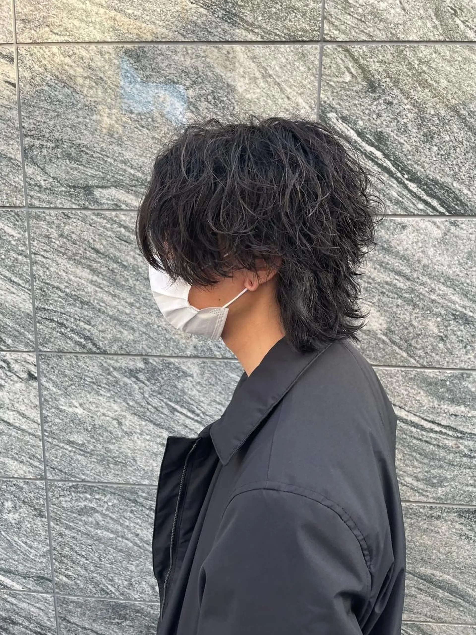 ショート パーマ メンズ カット ヘアカラー パーマ ヘッドスパ ヘアセット 艶カラー の達人のヘアスタイル