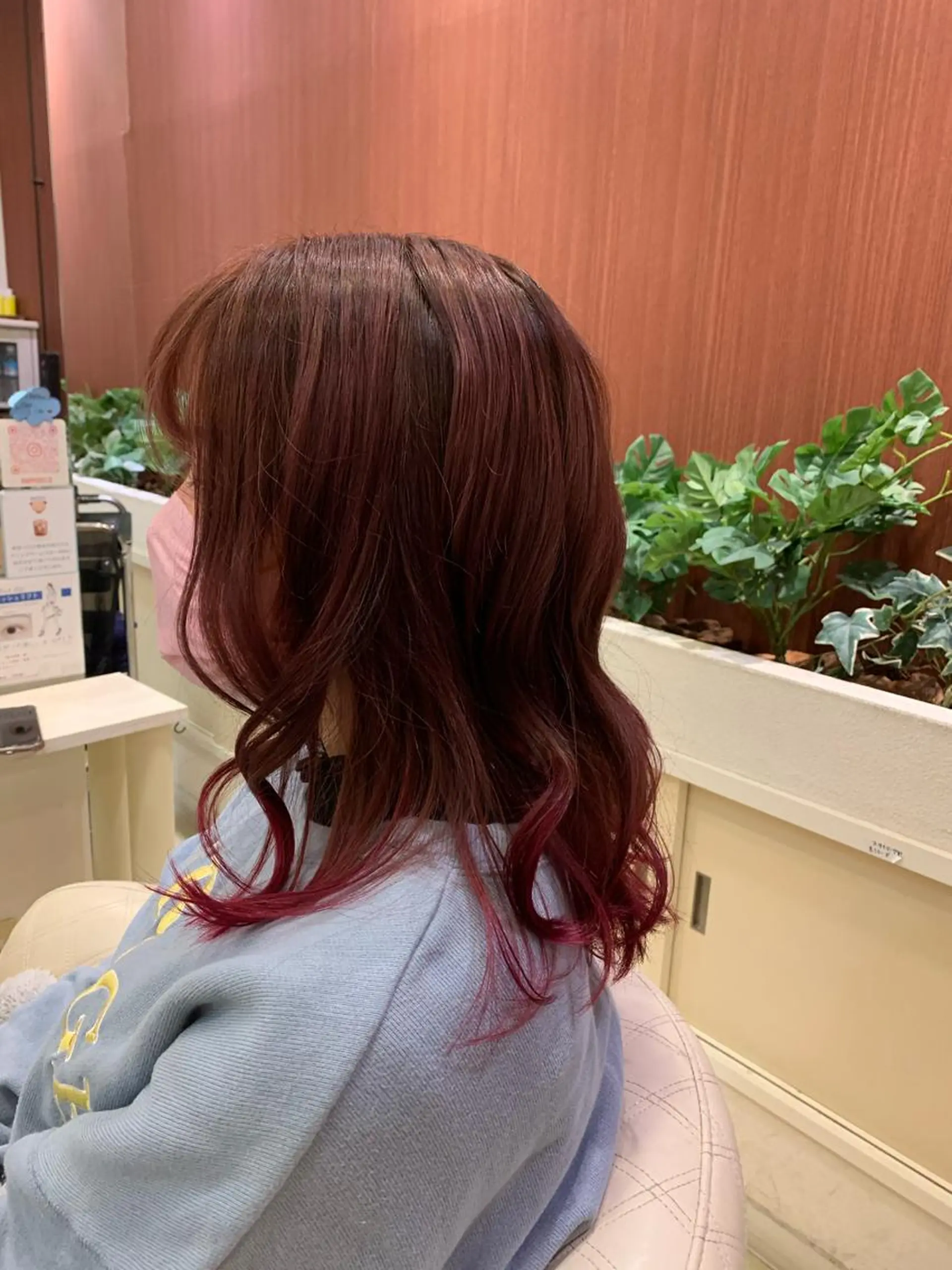 カラー グラデーションカラー ピンクカラー 大西 七海のヘアスタイル