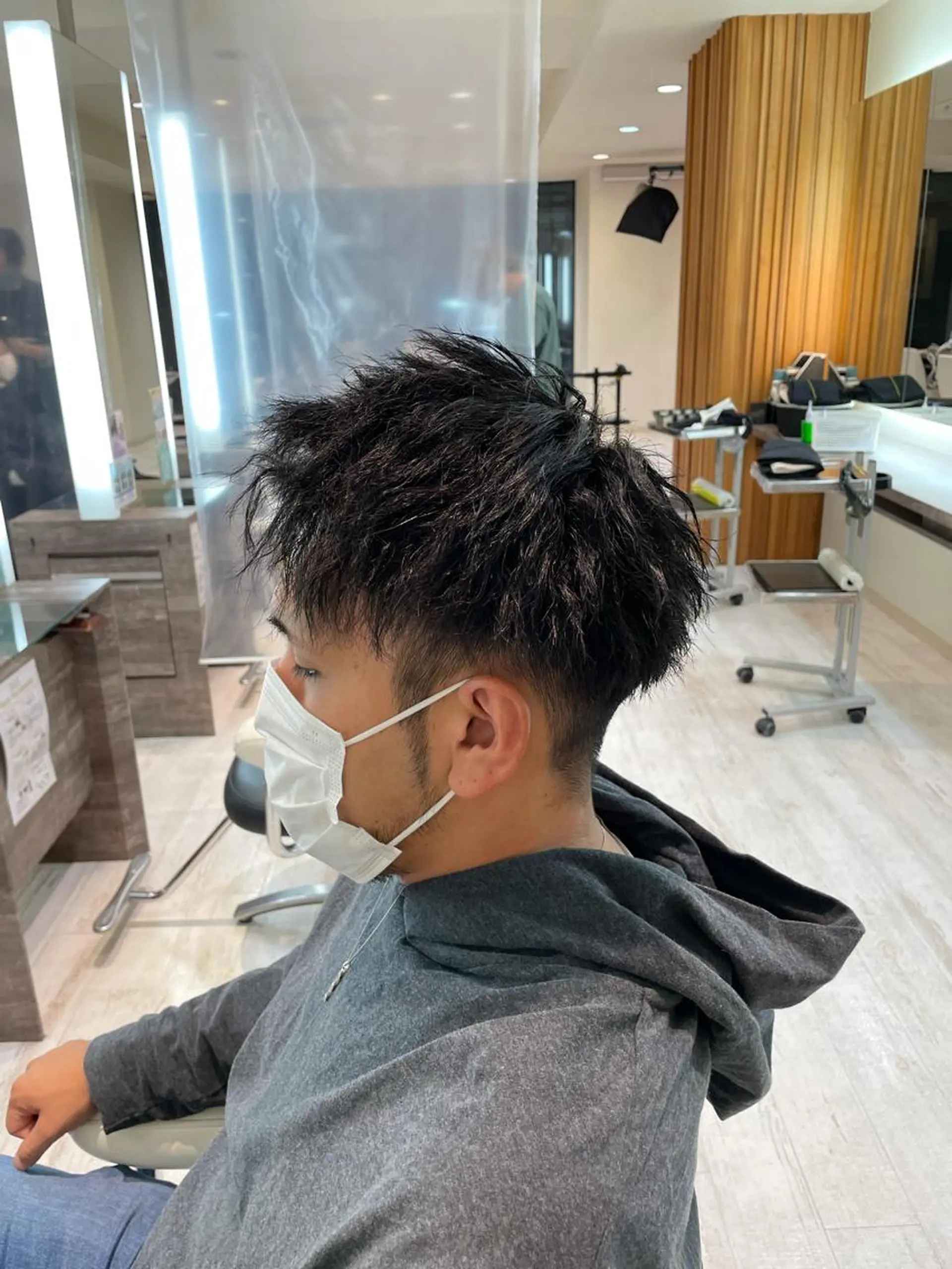 ショート メンズ 淡路上新庄/髪質改善 .艶カラー/野口春貴のヘアスタイル