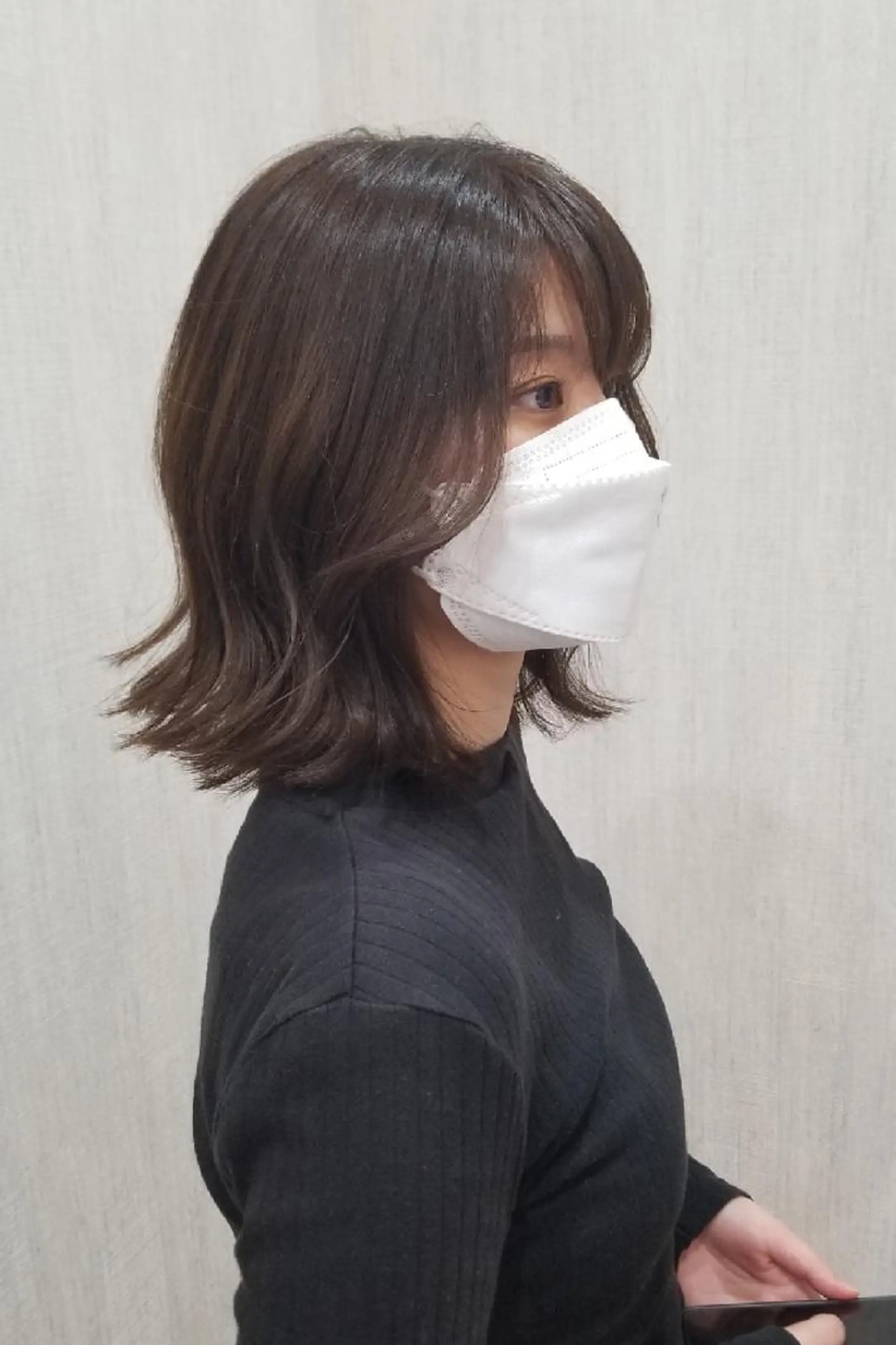 ミディアム カラー アッシュ アッシュブラウン ブラウンカラー カット ヘアカラー トリートメント 顔周りレイヤーカット 髪質改善代表西村功平のヘアスタイル