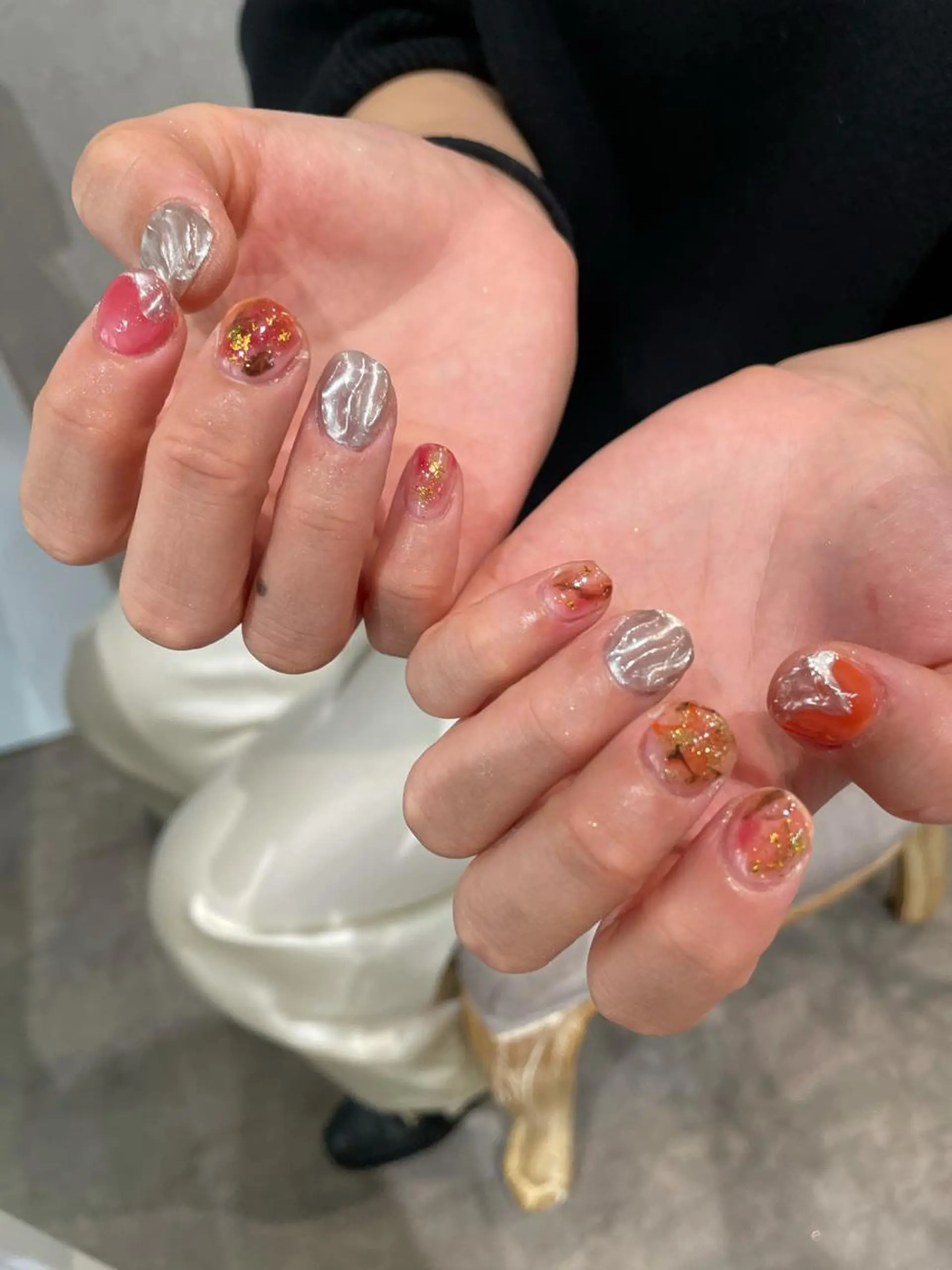 ネイル ニュアンスネイル ハンドネイル ナチュラル透明感🌱 小山美樹子のヘアスタイル