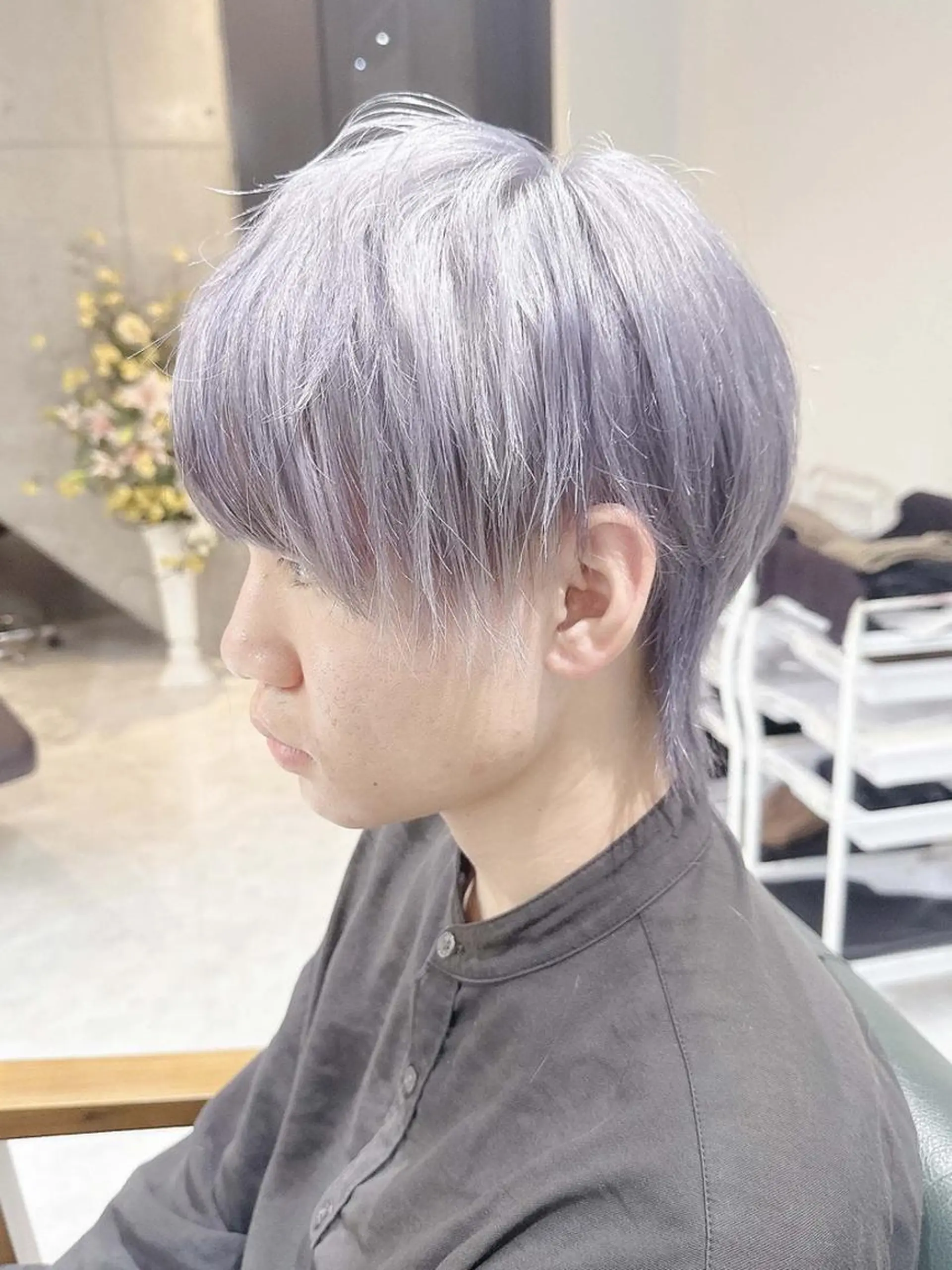 ショート カラー ヘアアレンジ メンズ メンズブリーチ メンズ韓国風 韓国マッシュ マッシュ ツーブロック 𝐑𝐈𝐍𝐊𝐀 🐷🖤のヘアスタイル