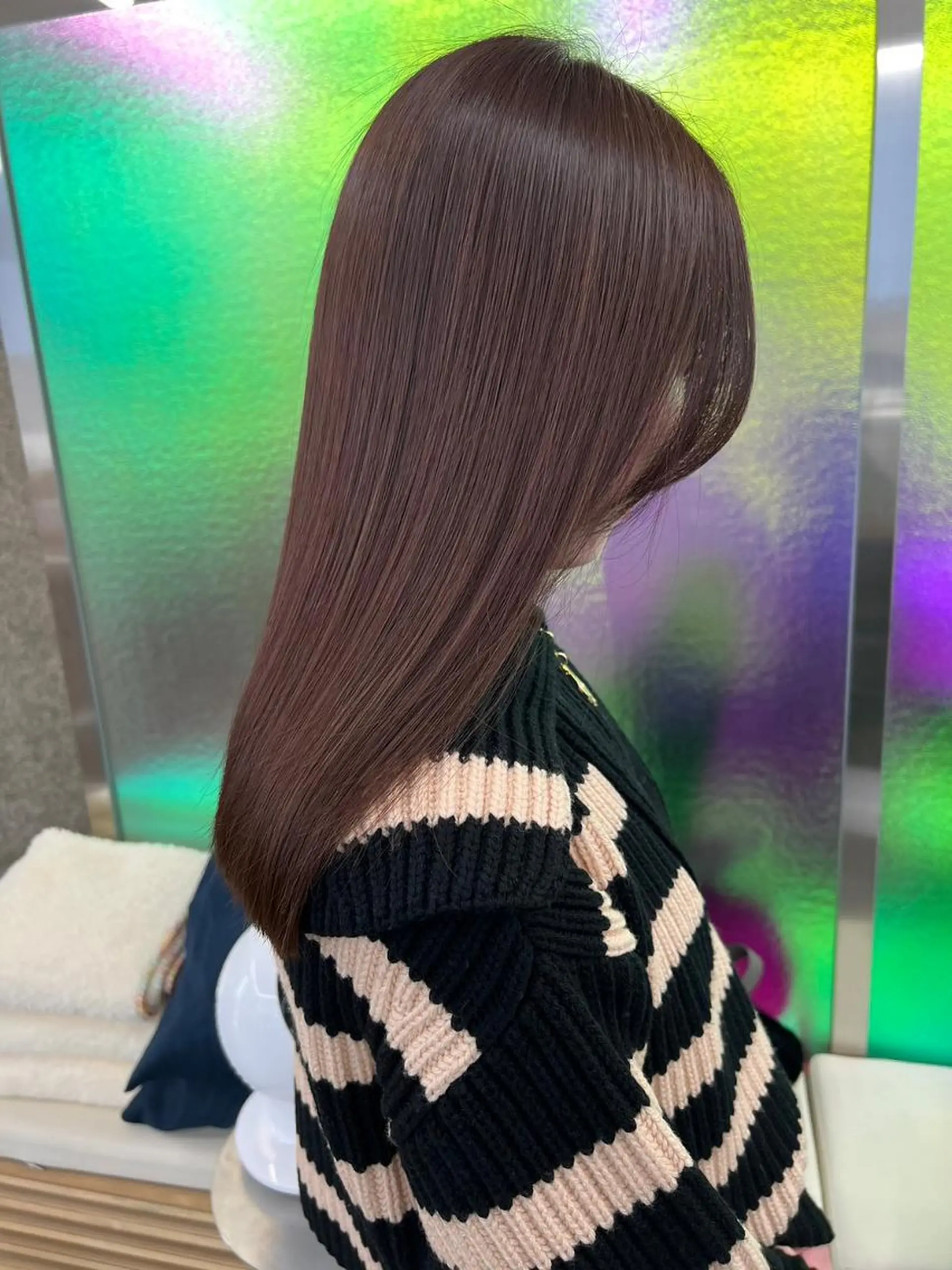 セミロング カラー パーマ ヘアアレンジ セミロングパーマ アディクシーカラー アッシュ ベージュカラー ブラウンカラー カット ヘアカラー トリートメント 【ヘアケア特化型】 newi天王寺のヘアスタイル