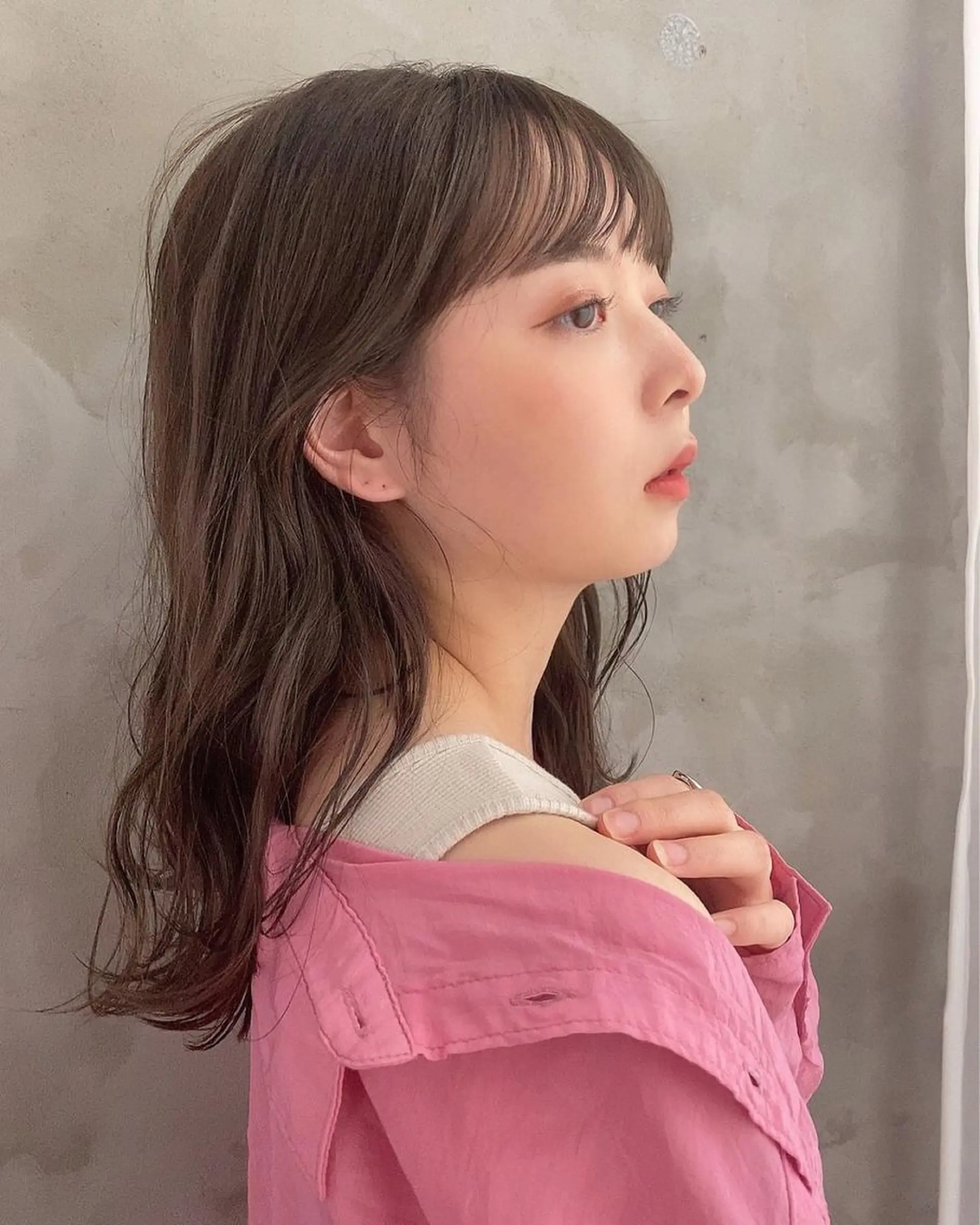 セミロング カラー 小松 優奈のヘアスタイル