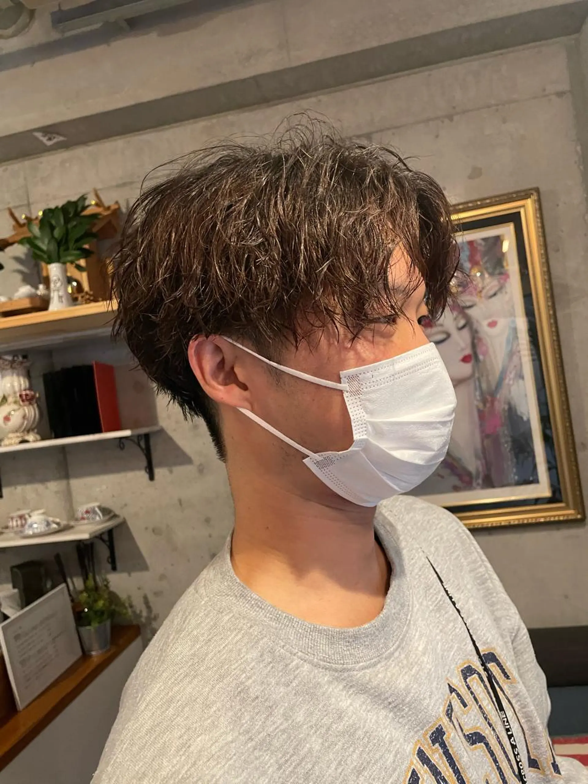 メンズ センターパート マッシュ メンズパーマ メンズツイストパーマ ツーブロック フリーランスシェアサロンルレイル所属・心斎橋/メンズ /ルレイル/地形真希のヘアスタイル