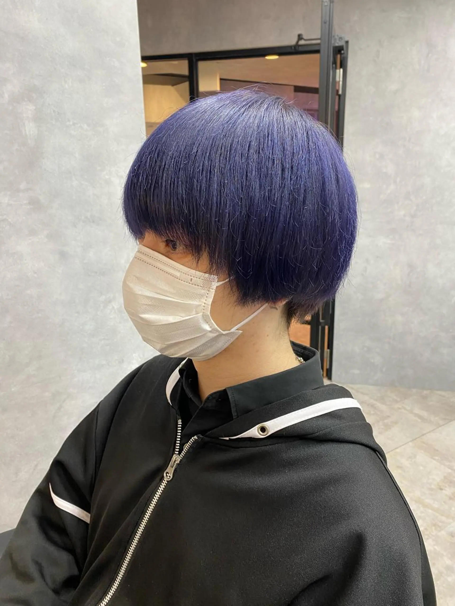 ショート カラー メンズ メンズブリーチ メンズハイトーン ブリーチ ハイトーンカラー パープルカラー ツイストスパイラル/ メンズ特化/中川誠也のヘアスタイル