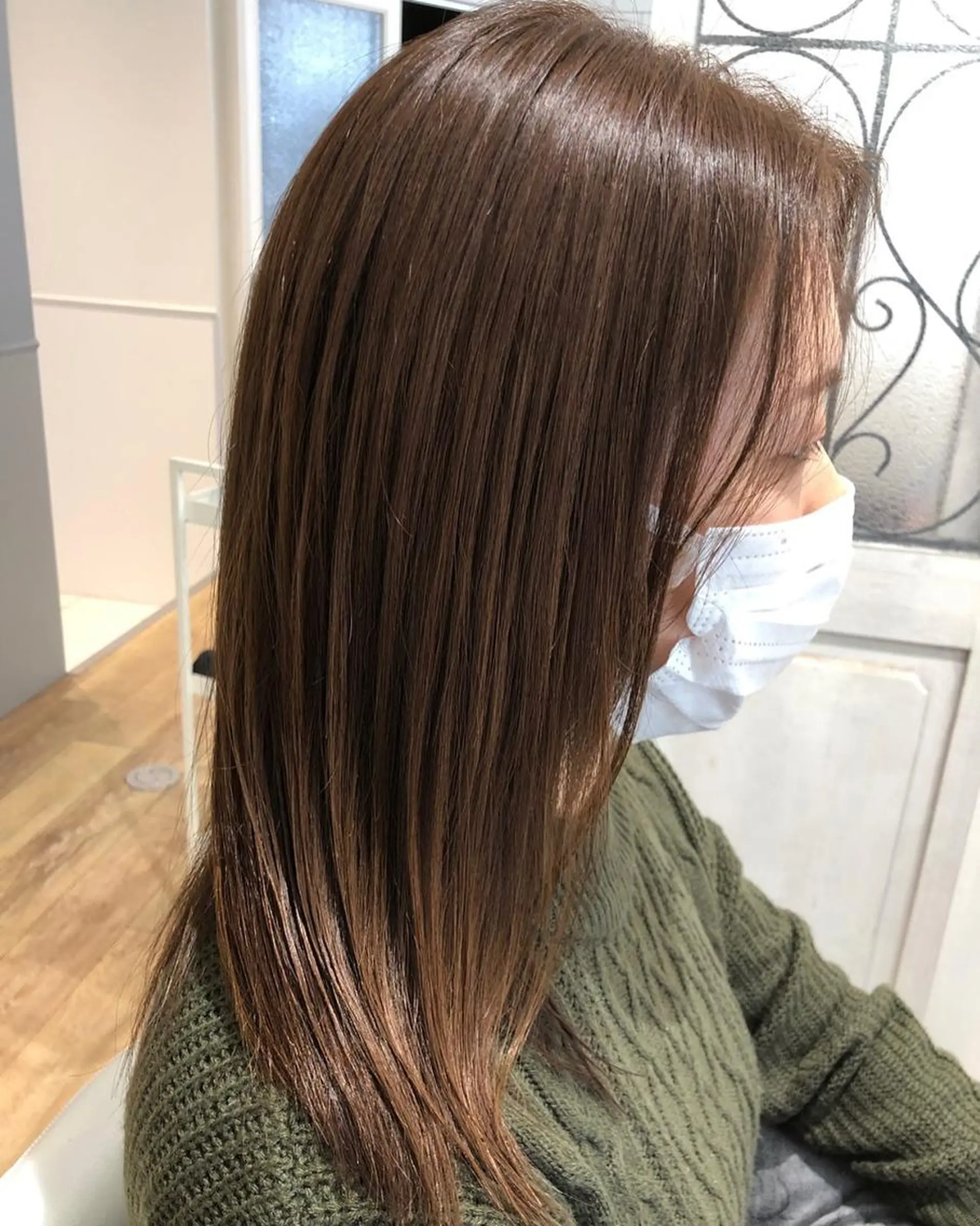 ミディアム カラー -5歳大人ﾊｲﾗｲﾄ ✨津嘉山のヘアスタイル