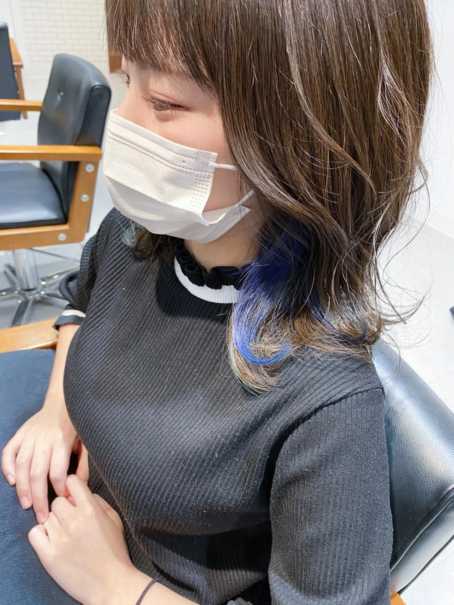 ミディアム カラー ブリーチ ブルーカラー インナーカラー カット ヘアカラー トリートメント Meena by urban所属・丹羽 隼人/髪質改善 /韓国ヘア🇰🇷のヘアスタイル