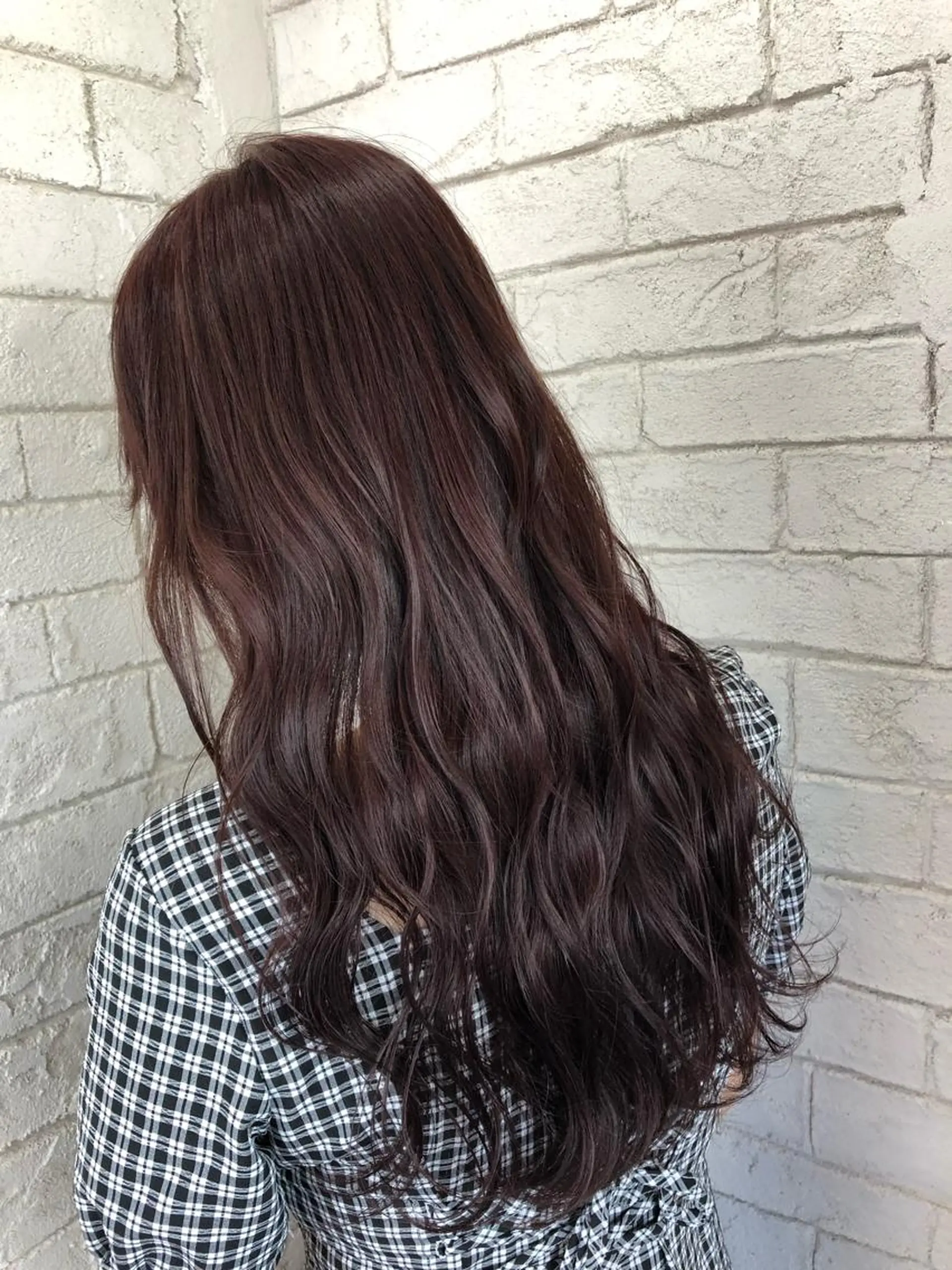 ロング ピンクラベンダー カット ヘアカラー 江幡 渉のヘアスタイル