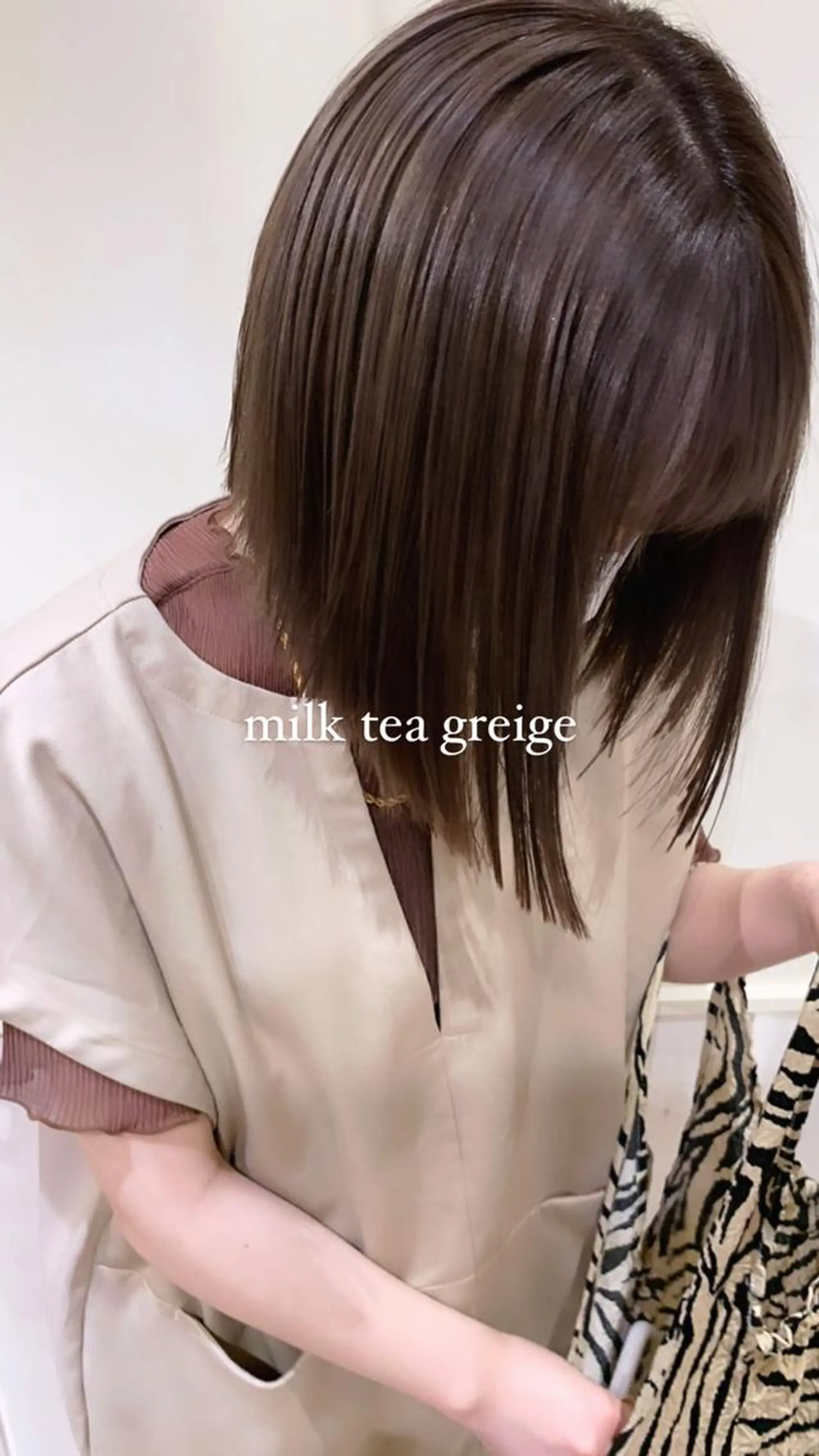 ミディアム 落合希 Olivebeigeのヘアスタイル