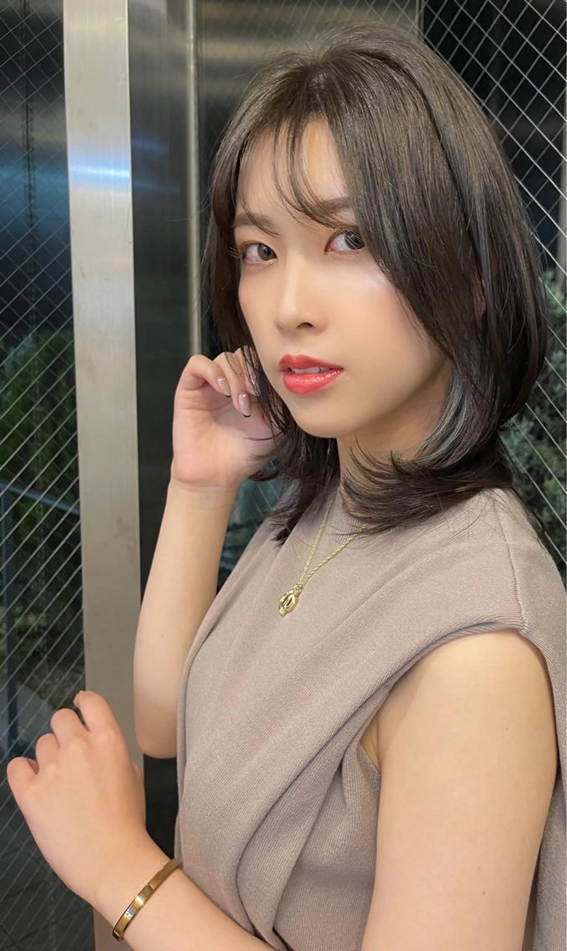 ミディアム ヘアカラー トリートメント レイヤーカット/ ブリーチカラー/雅人のヘアスタイル