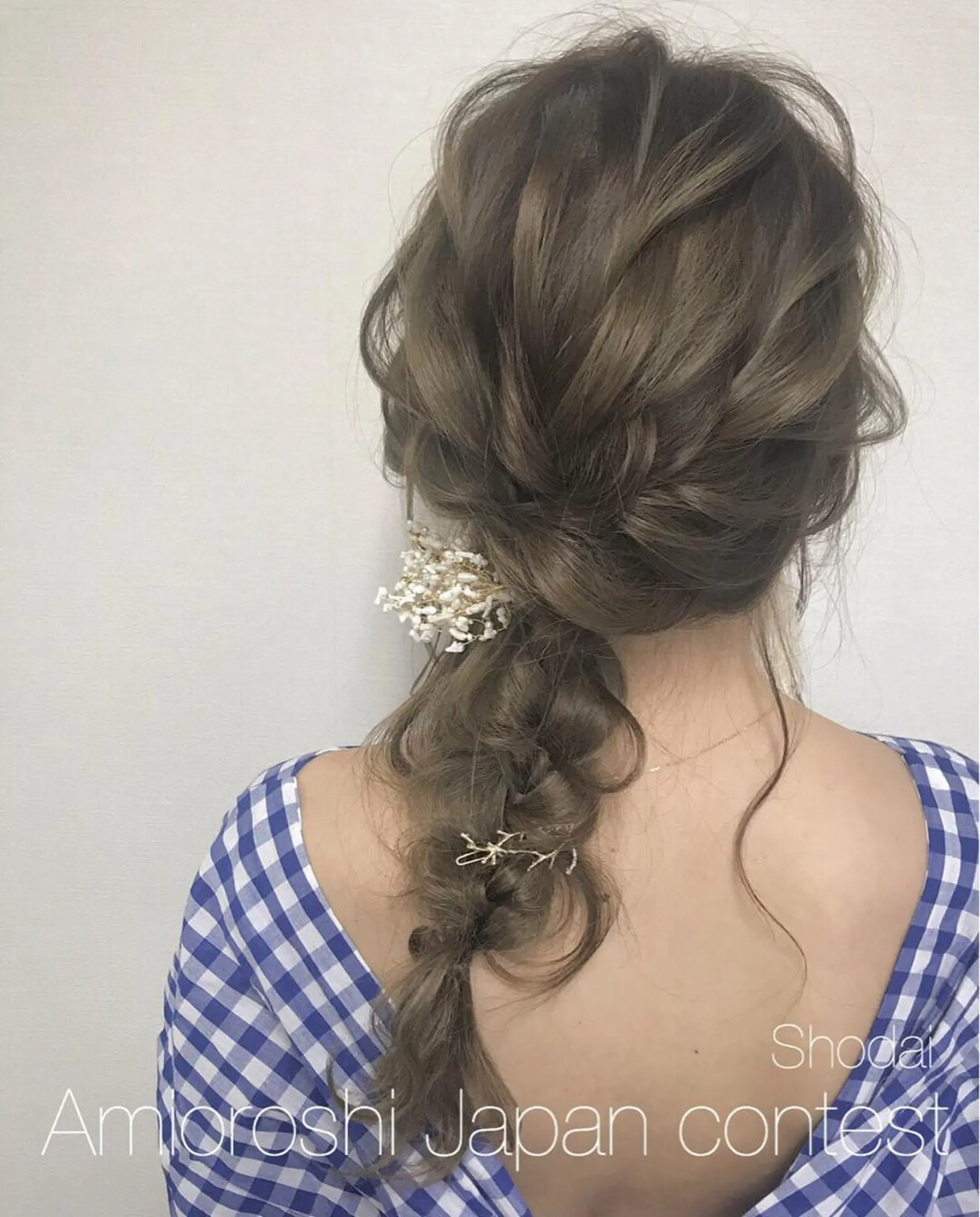 ロング カラー ヘアアレンジ ハイライト、レイヤー カット/西梅田/中西のヘアスタイル