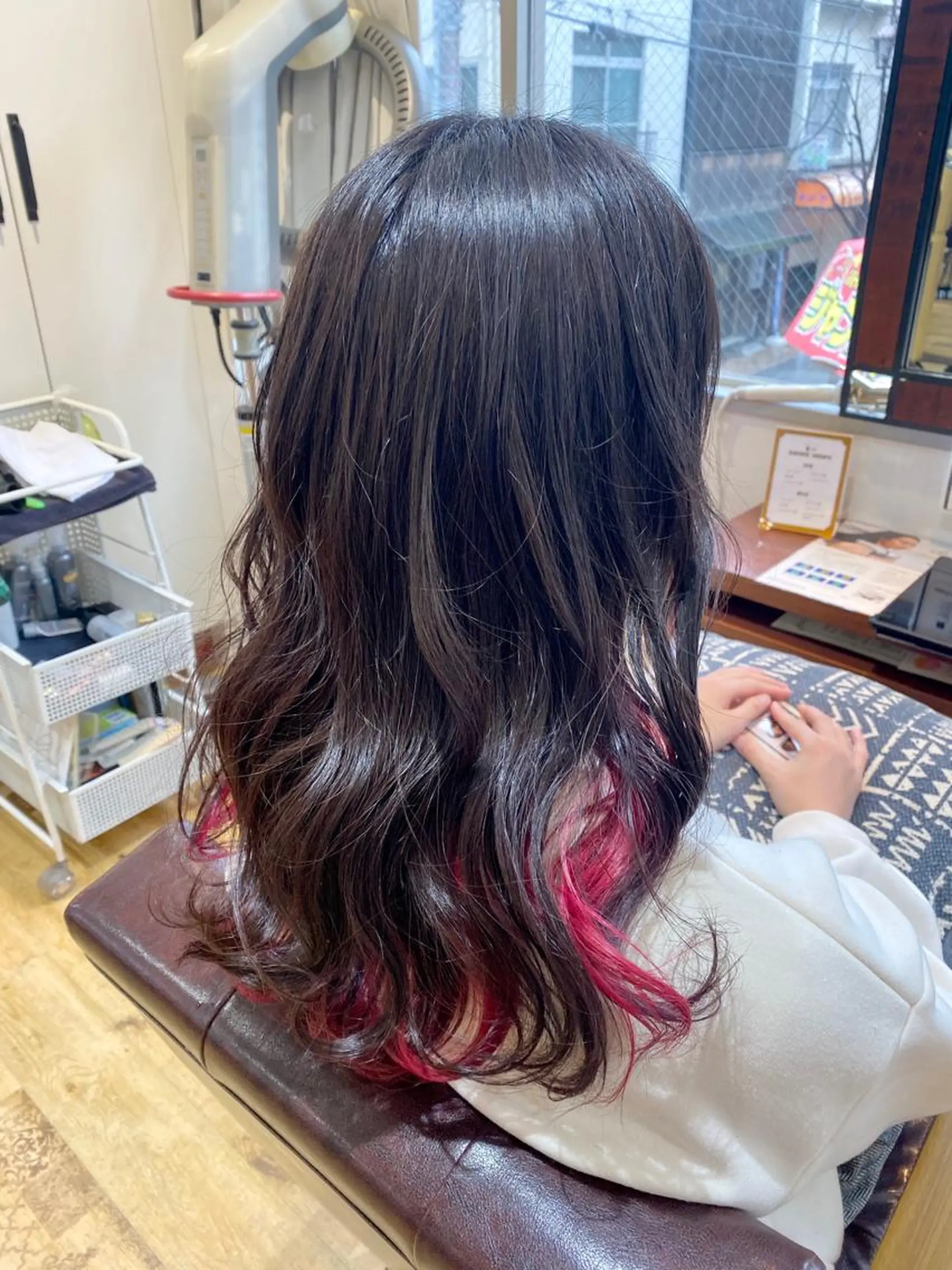 ロング カラー ダブルカラー インナーカラー ピンクカラー ヘアカラー トリートメント Kazu .Kのヘアスタイル